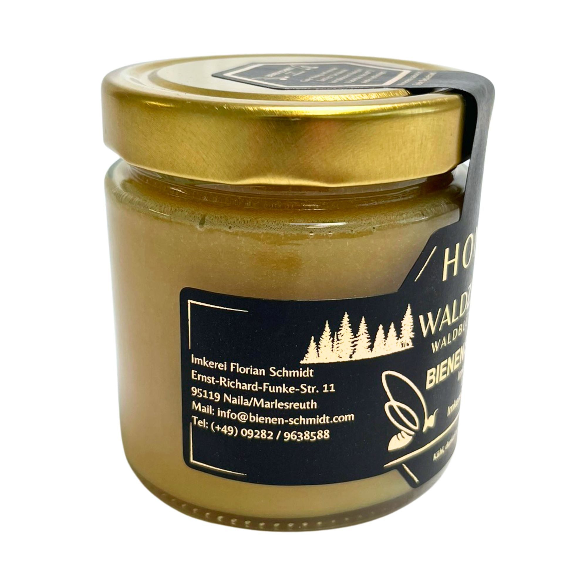 BIENEN SCHMIDT Honig "WALDZAUBER" 250 g im Glas, 1 x 250 g, Waldblütenhonig aus Oberfranken, rein und natürlich, deutscher Honig