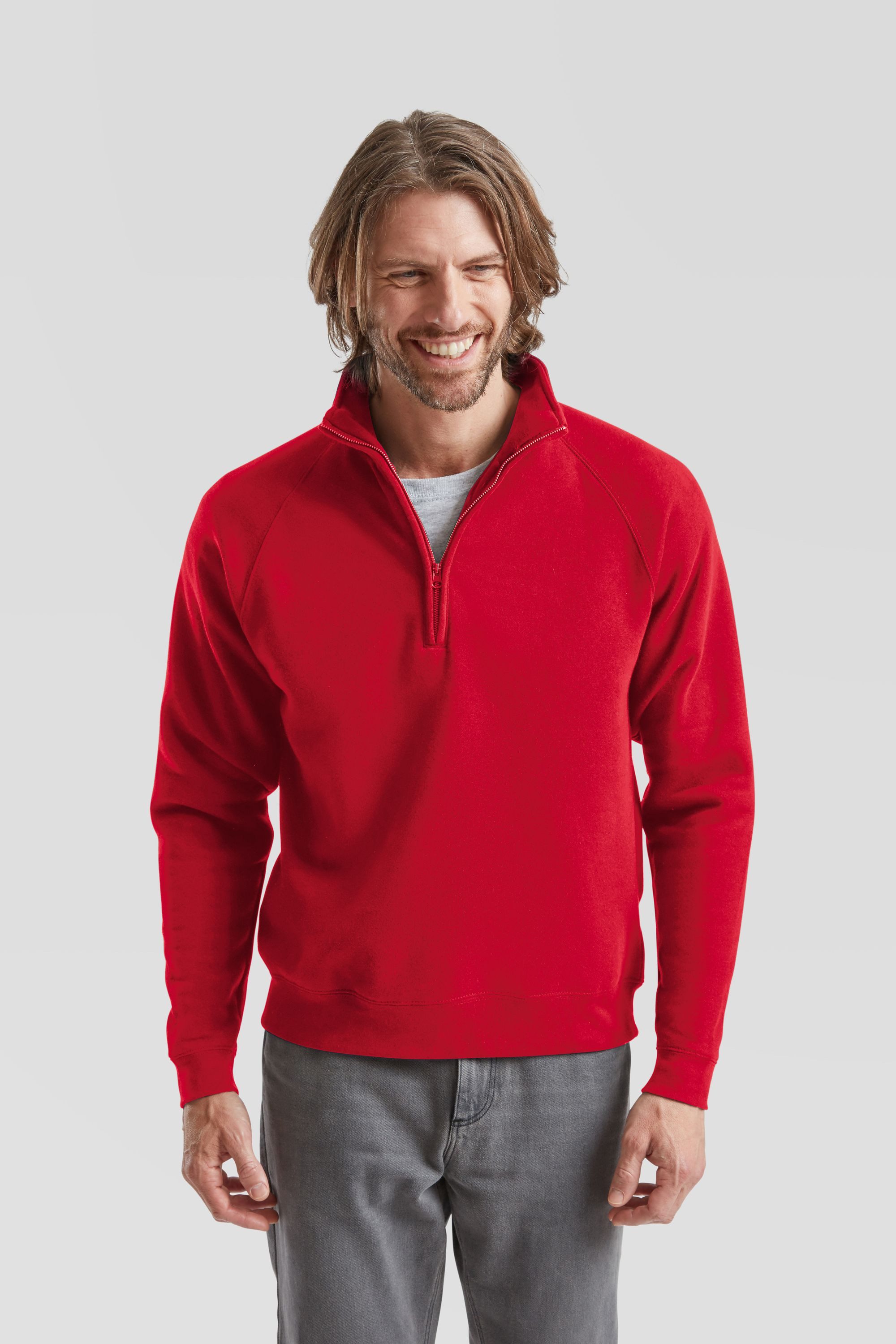 Fruit of the Loom Sweatshirt Fruit of the Loom Premium Zip Neck Sweat