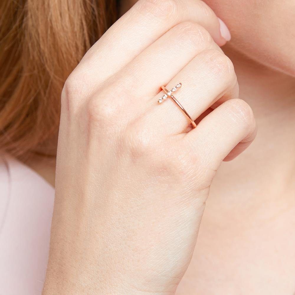 JEWLIX Diamantring Goldring mit Weißtopasen 585er günstig online kaufen