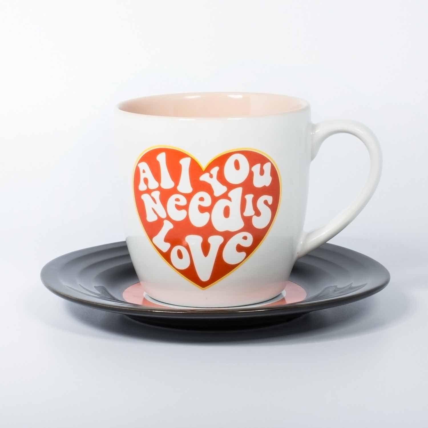 Up Thumbs Love Mug" & - Lennon Tassen-Set Keramik McCartney, Tasse "Lyrical