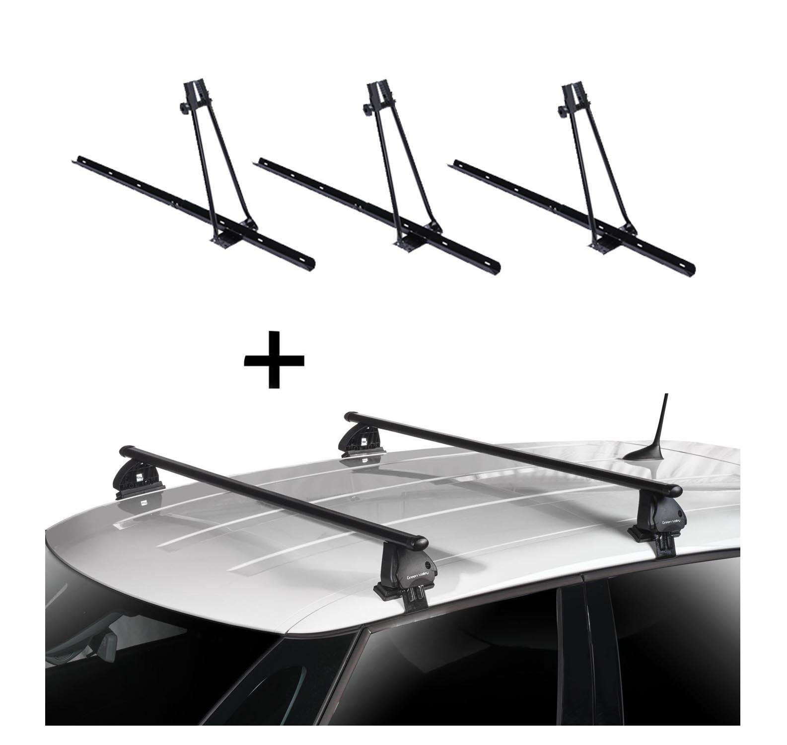 VDP Dachträger, 3x Fahrradträger ORION + Dachträger VDP EVO Stahl kompatibel mit Opel Insignia A 4 Türer 2008-2017