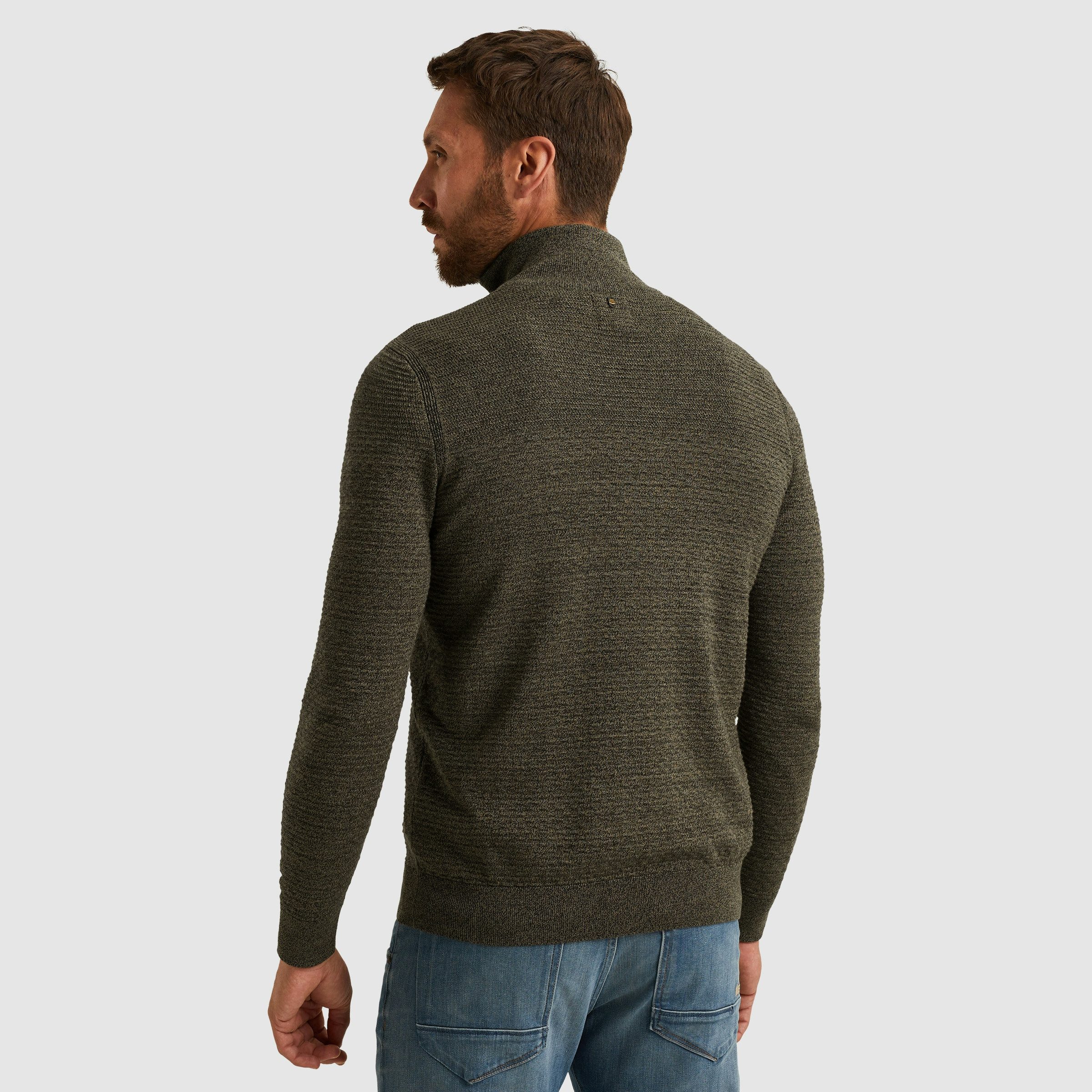 PME LEGEND Troyer mit Struktur-Muster und Logo-Badge