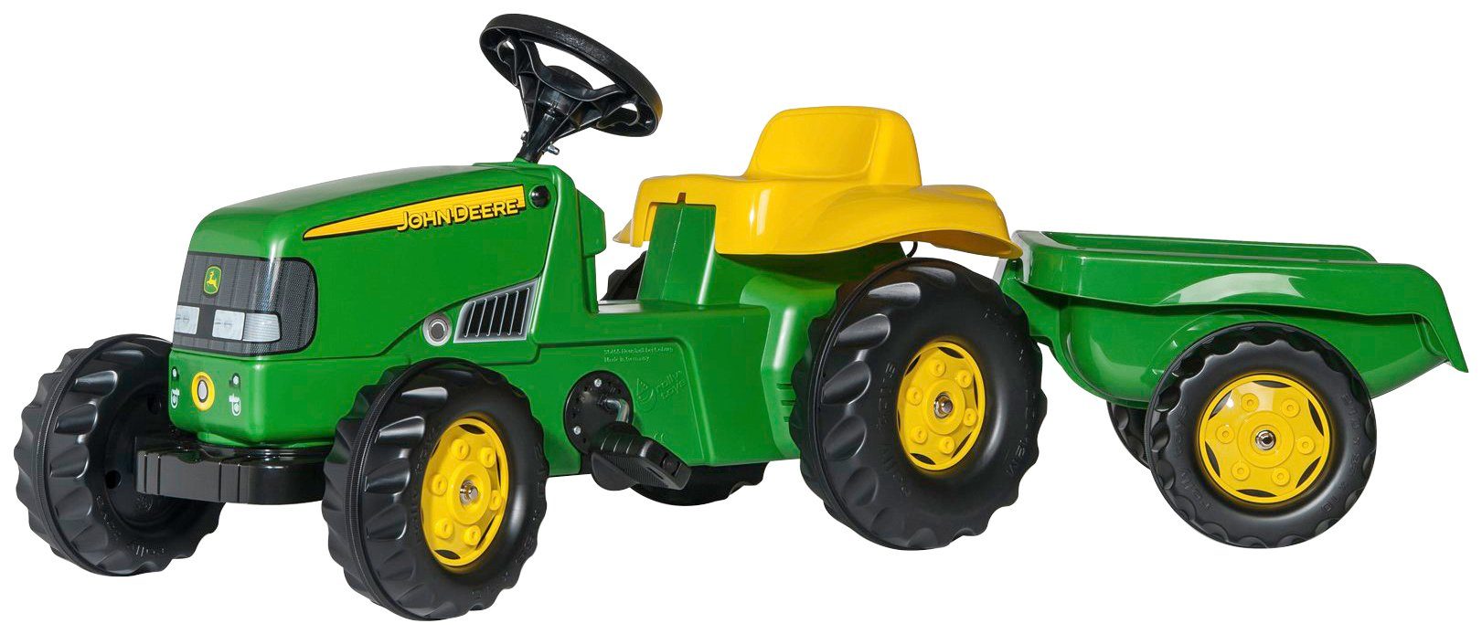 rolly toys® Trettraktor rollyKid, John Deere, mit Trailer