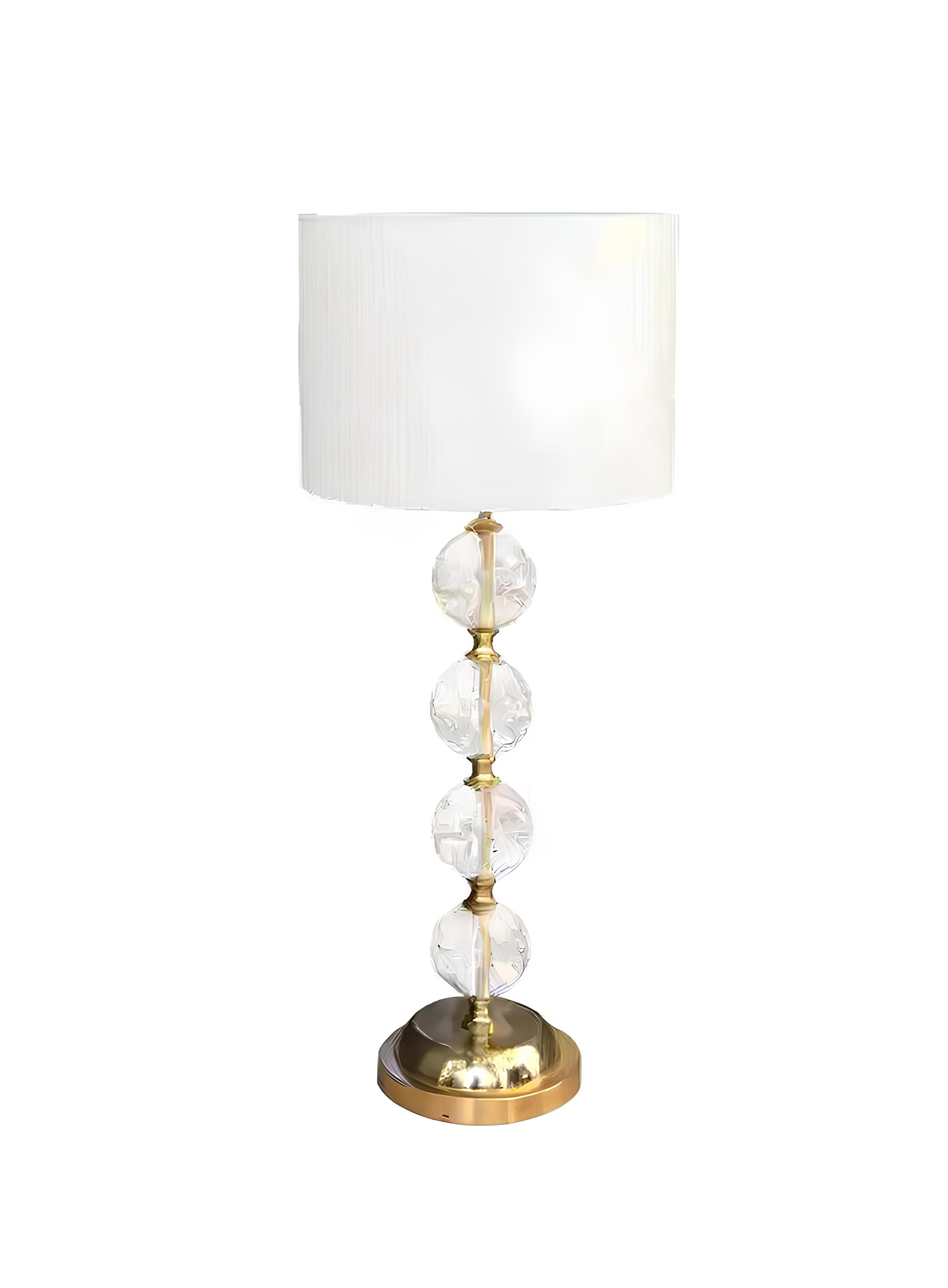 JVmoebel Tischleuchte Modernn Tischleuchte Tischlampe Lampe Gold Lampen Tisch Kristall, Keine Funktionen, Leuchtmittel wechselbar, Made in Europa