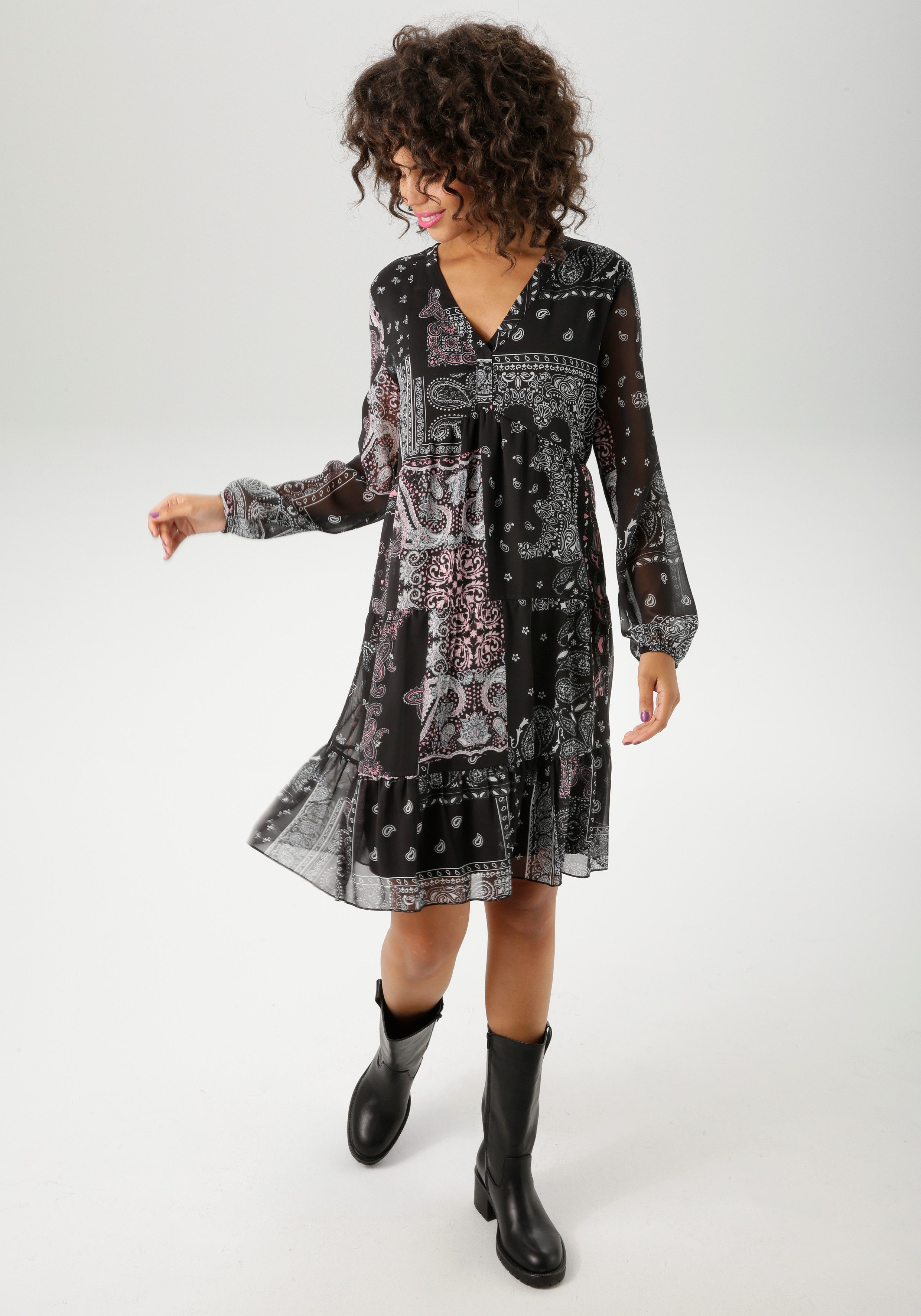 Aniston CASUAL Tunikakleid, im fantasievollen Paisley-Muster-Mix - NEUE KOL günstig online kaufen