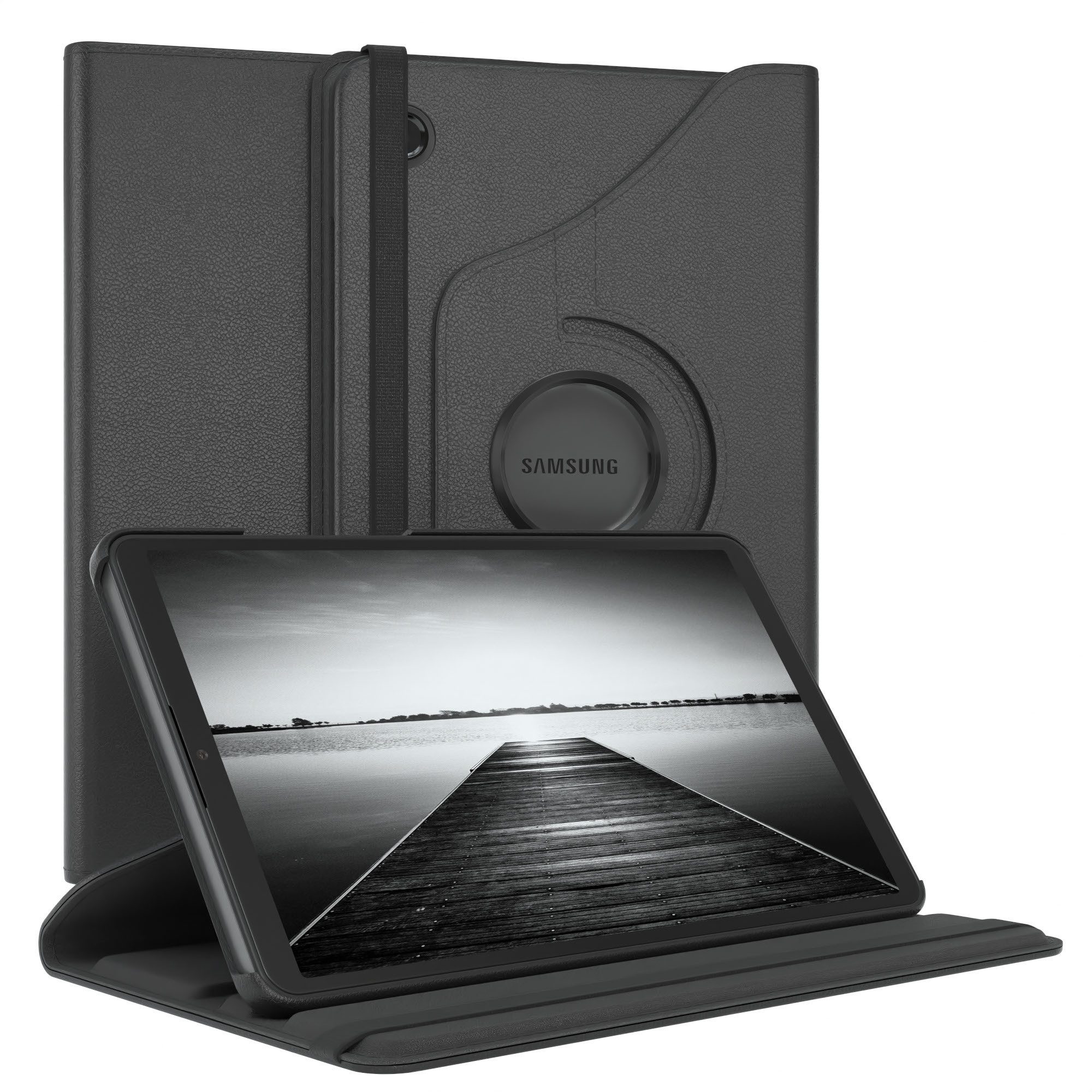 EAZY CASE Tablet-Hülle Rotationcase für Samsung Galaxy Tab A11 8,7 Zoll, Hülle 360° drehbar mit Standfunktion Etui Anti-Kratz Tasche Schwarz