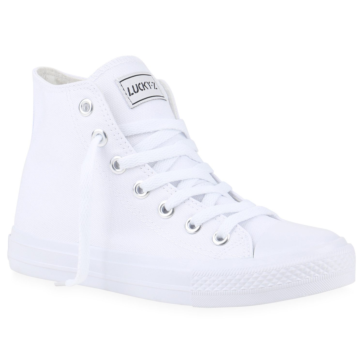 VAN HILL 94589 Sneaker Damen High Top Sneaker Sportschuhe Kult Schnürer Turnschuhe