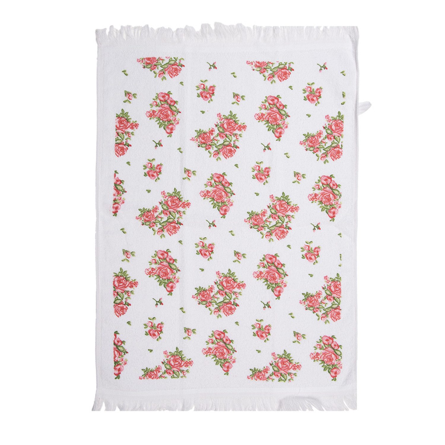 Clayre & Eef Geschirrtuch Sweet Roses, (3-tlg., 3-teilig), Frottee Küchenhandtücher Gästehandtücher ca.40x66cm Baumwolle
