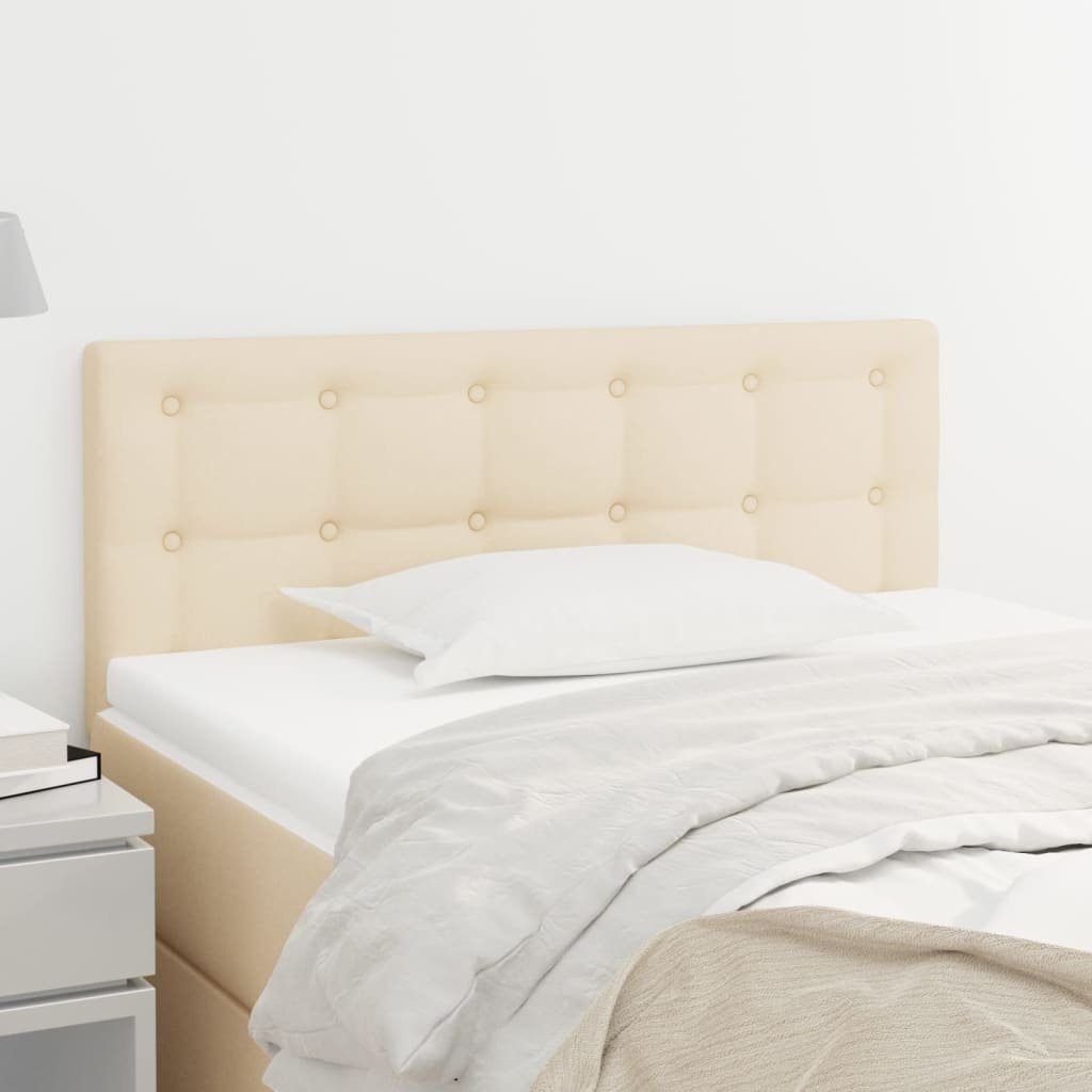 vidaXL Bett Kopfteil Creme 90x5x78/88 cm Stoff (1-tlg)