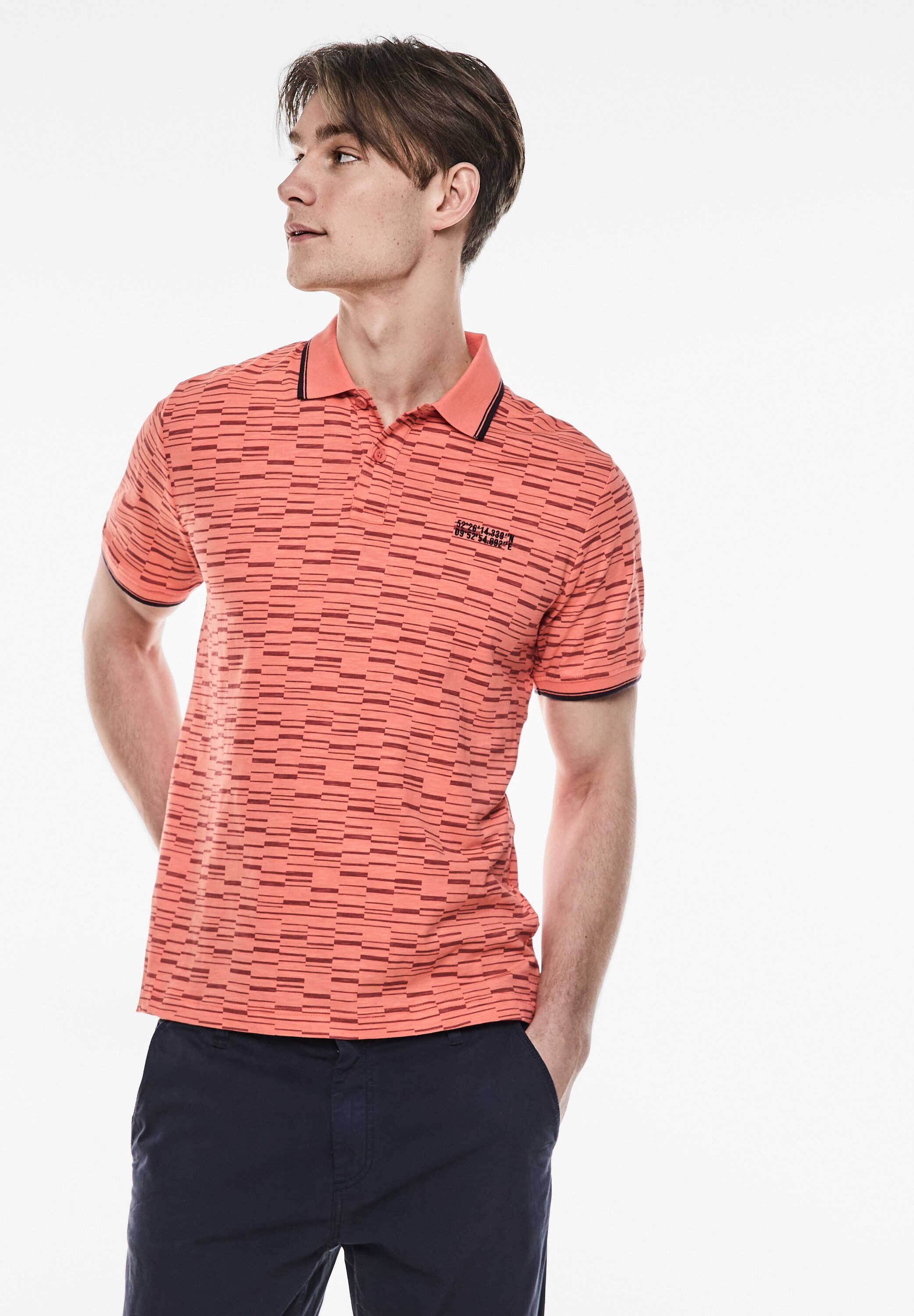 STREET ONE MEN Poloshirt aus reiner Baumwolle