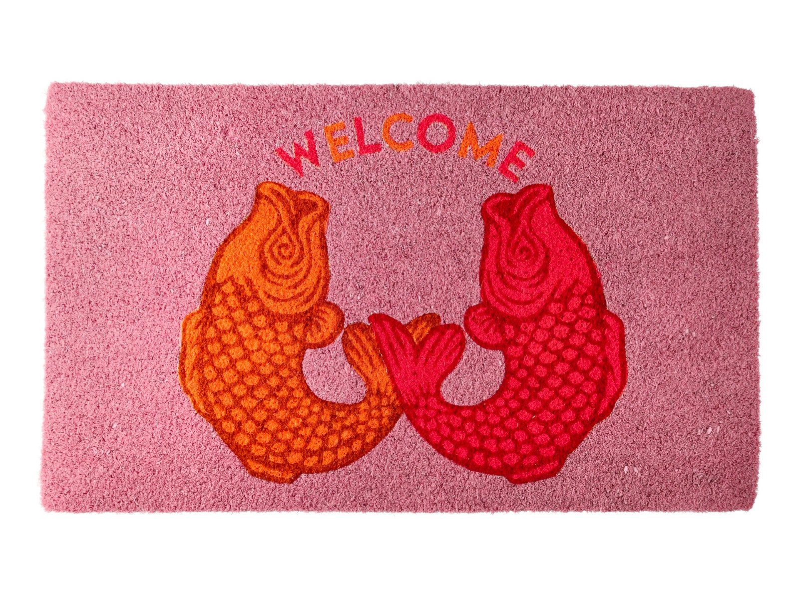 Giftcompany Fußmatte Fußmatte Welcome Kois lila/orange 45x75cm, Fußmatten