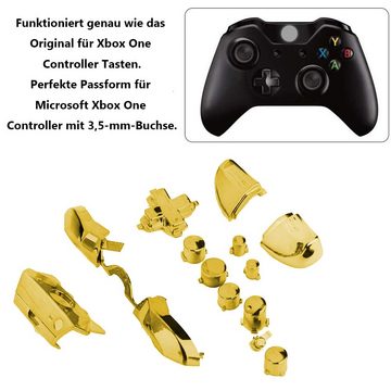 GelldG Full Button Set für Xbox One, Ersatzknöpfe Trigger Button Set Gamepad