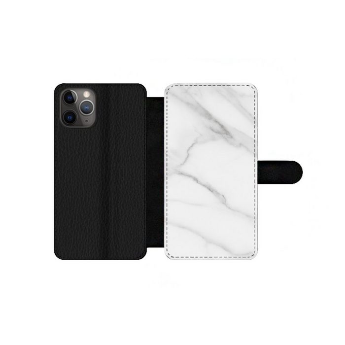 MuchoWow Handyhülle Marmor - Strukturiert - Weiß - Grau - Stein - Marmoroptik Handyhülle Telefonhülle Apple iPhone 11 Pro Max