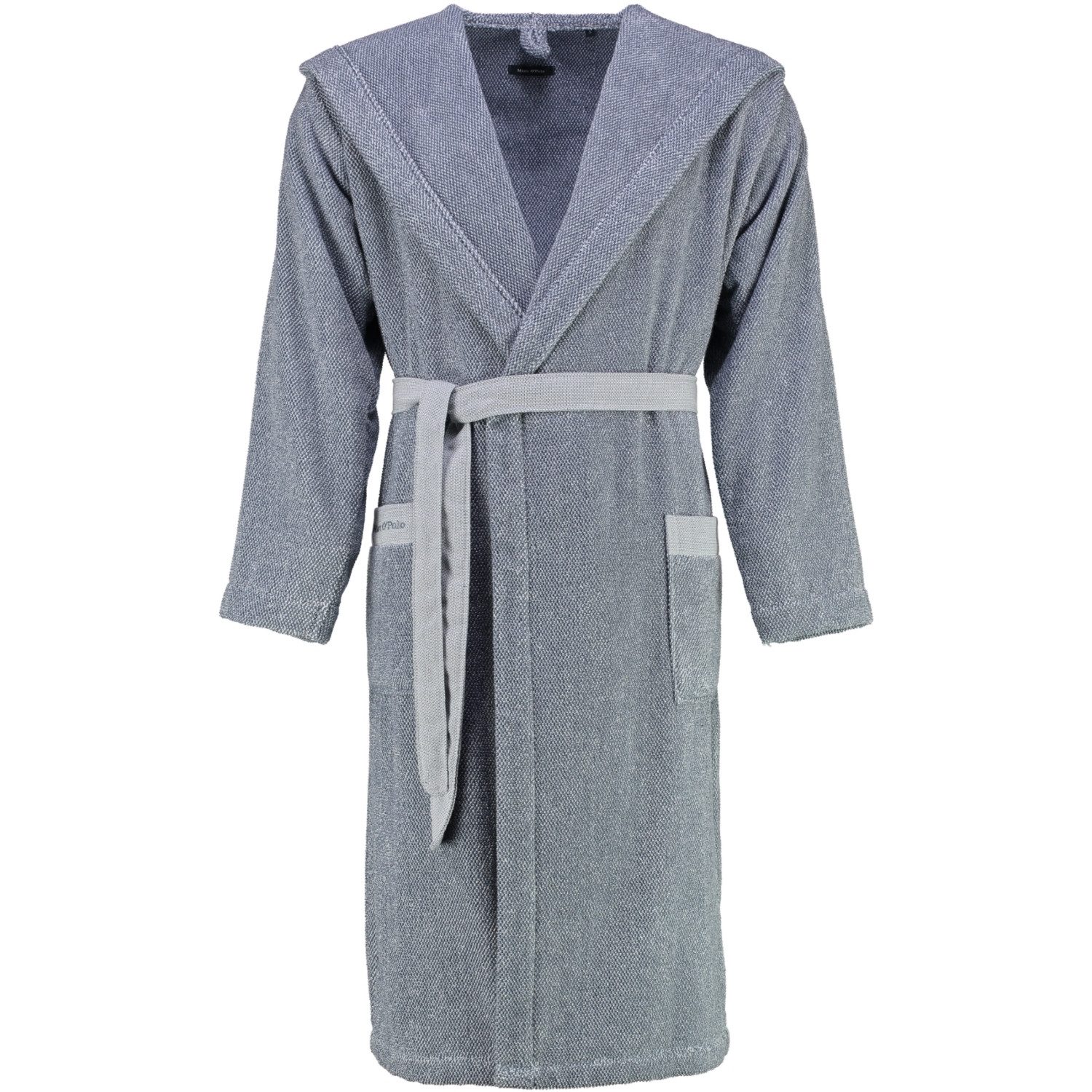 Marc O'Polo Unisex-Bademantel Melange Kapuze Frottier, Kapuze, 100% Baumwolle, meliert