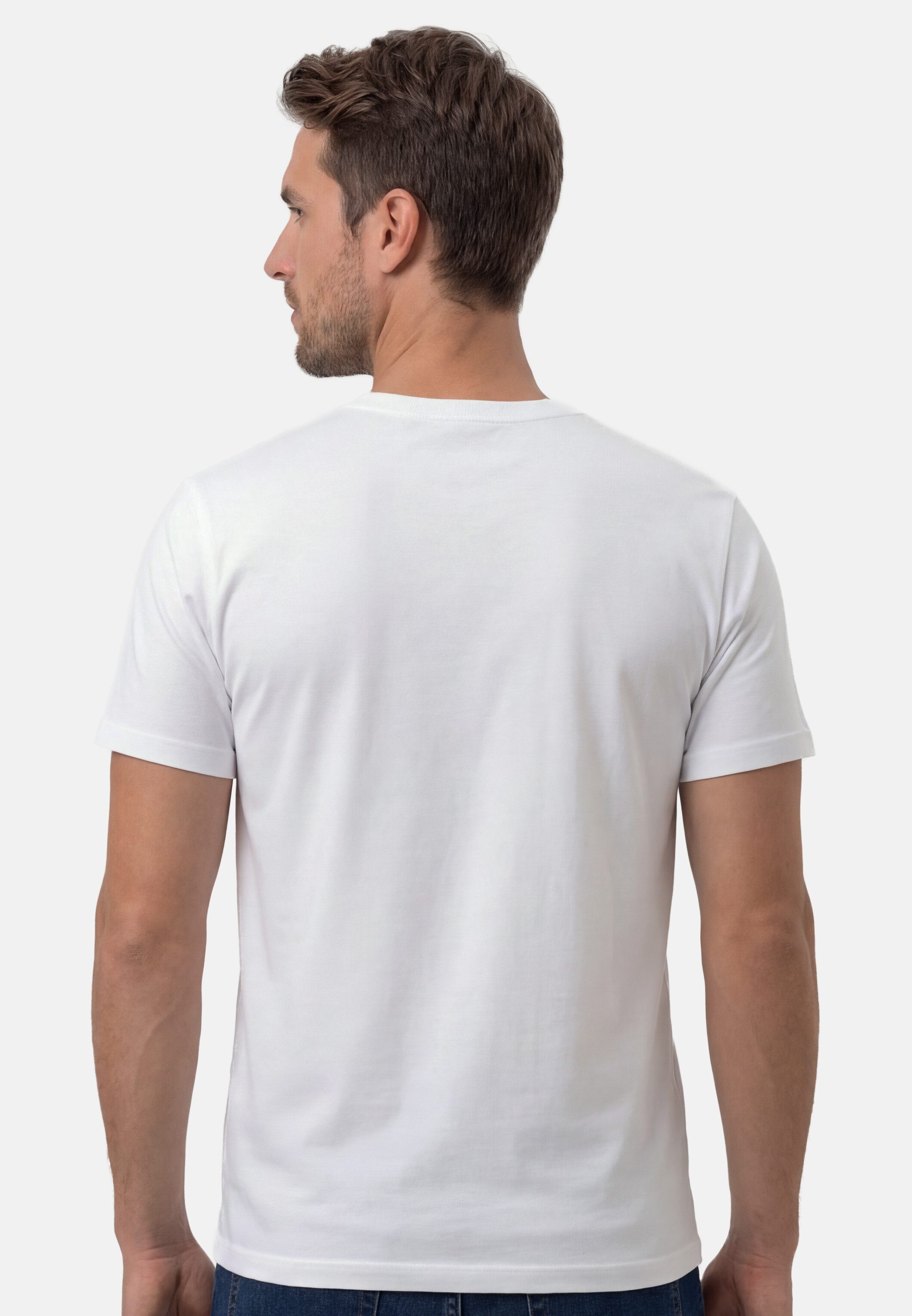 RAGMAN Unterhemd 4er Pack Basic (Spar-Set, 4-St) Unterhemd / Shirt Kurzarm - Baumwolle - Atmungsaktiv