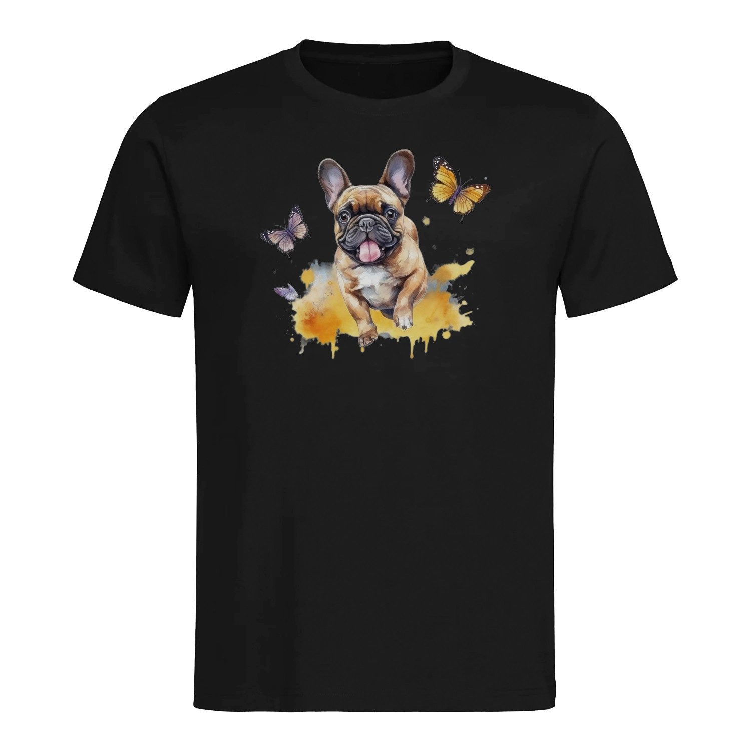Bullyfriend T-Shirt Bullyfriend T-Shirt mit Französische Bulldogge Frontprint Aus Baumwolle