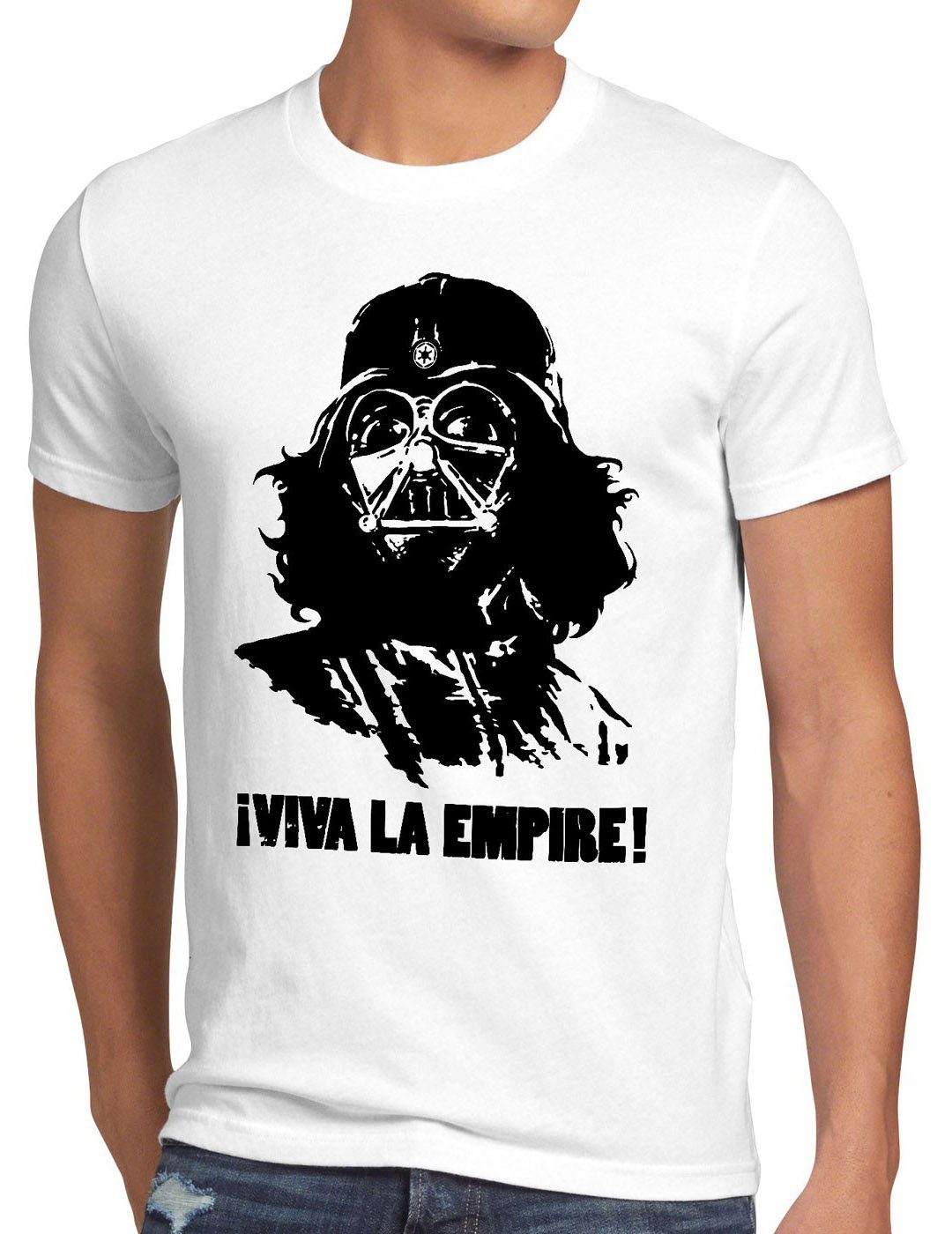 style3 Print-Shirt Herren revolution Imperium vader kuba wars che weiß T-Shirt star guevara Viva darth