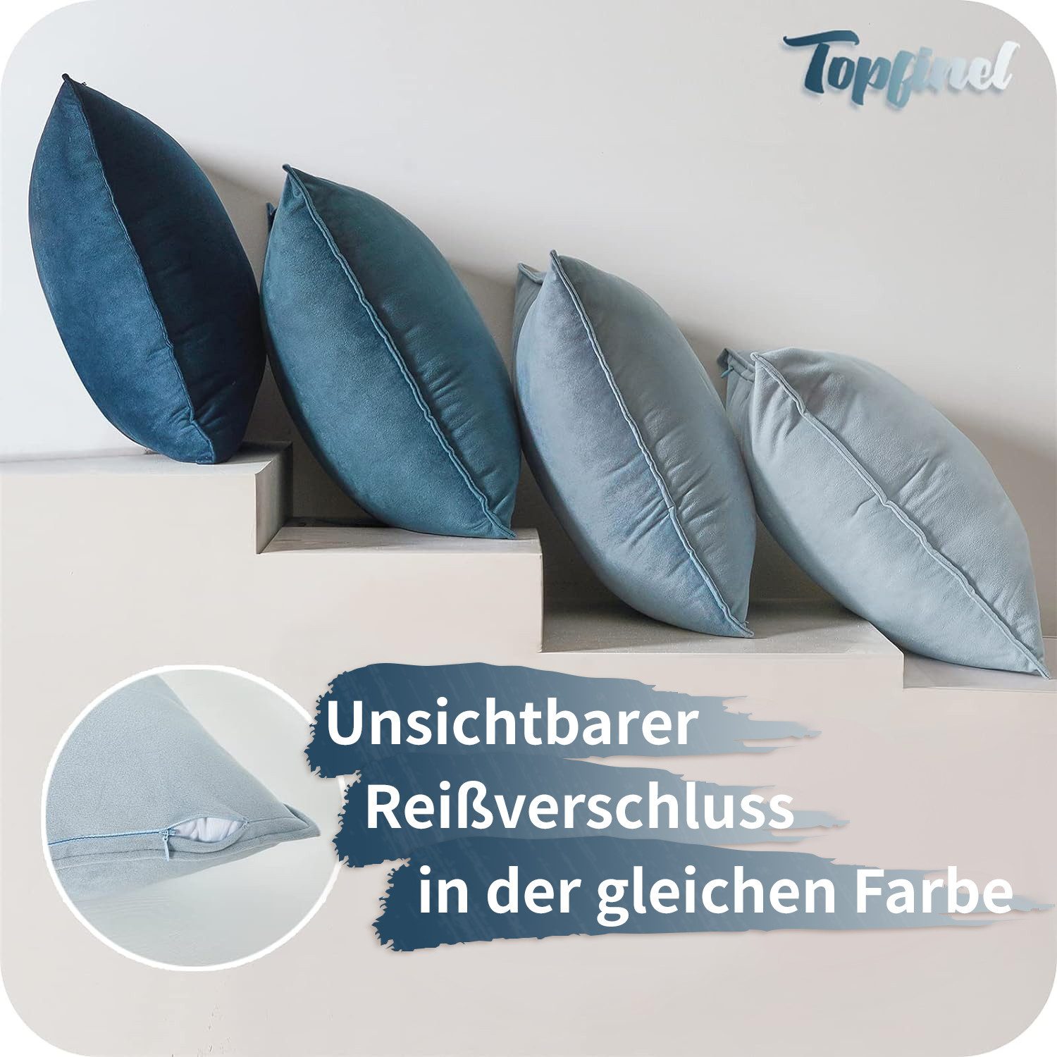 Topfinel Kissenbezüge 4er Set 40x40 & 50x50 cm aus weichem Samt-flauschig m günstig online kaufen