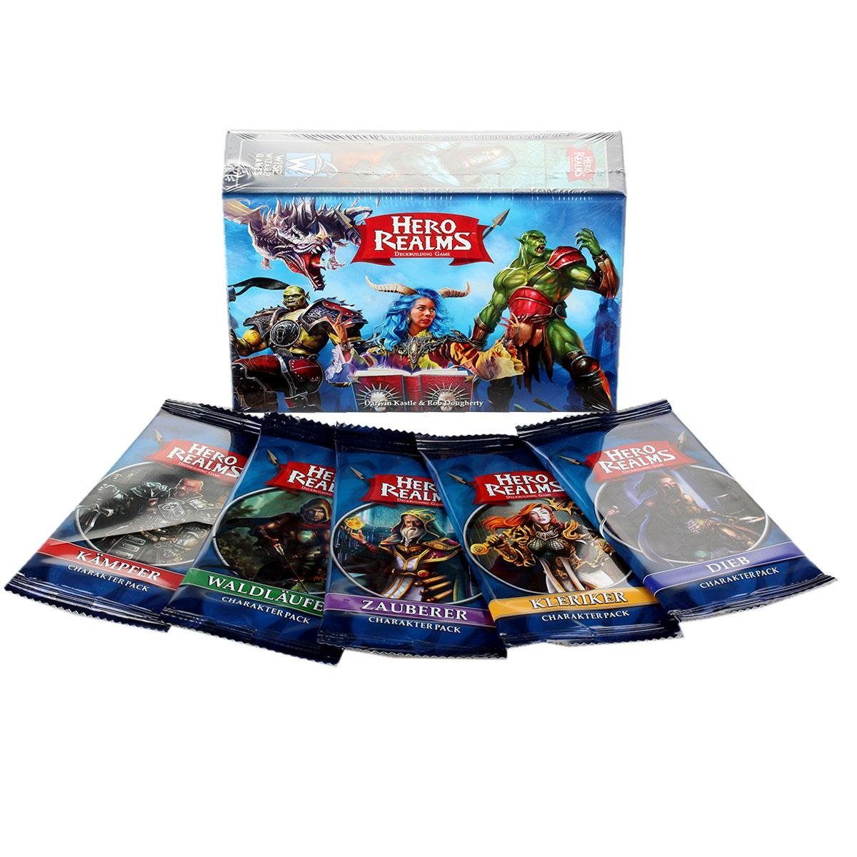 White Wizard Games Spiel Hero Realms - Grundspiel + 5er Charakter Pack - VP