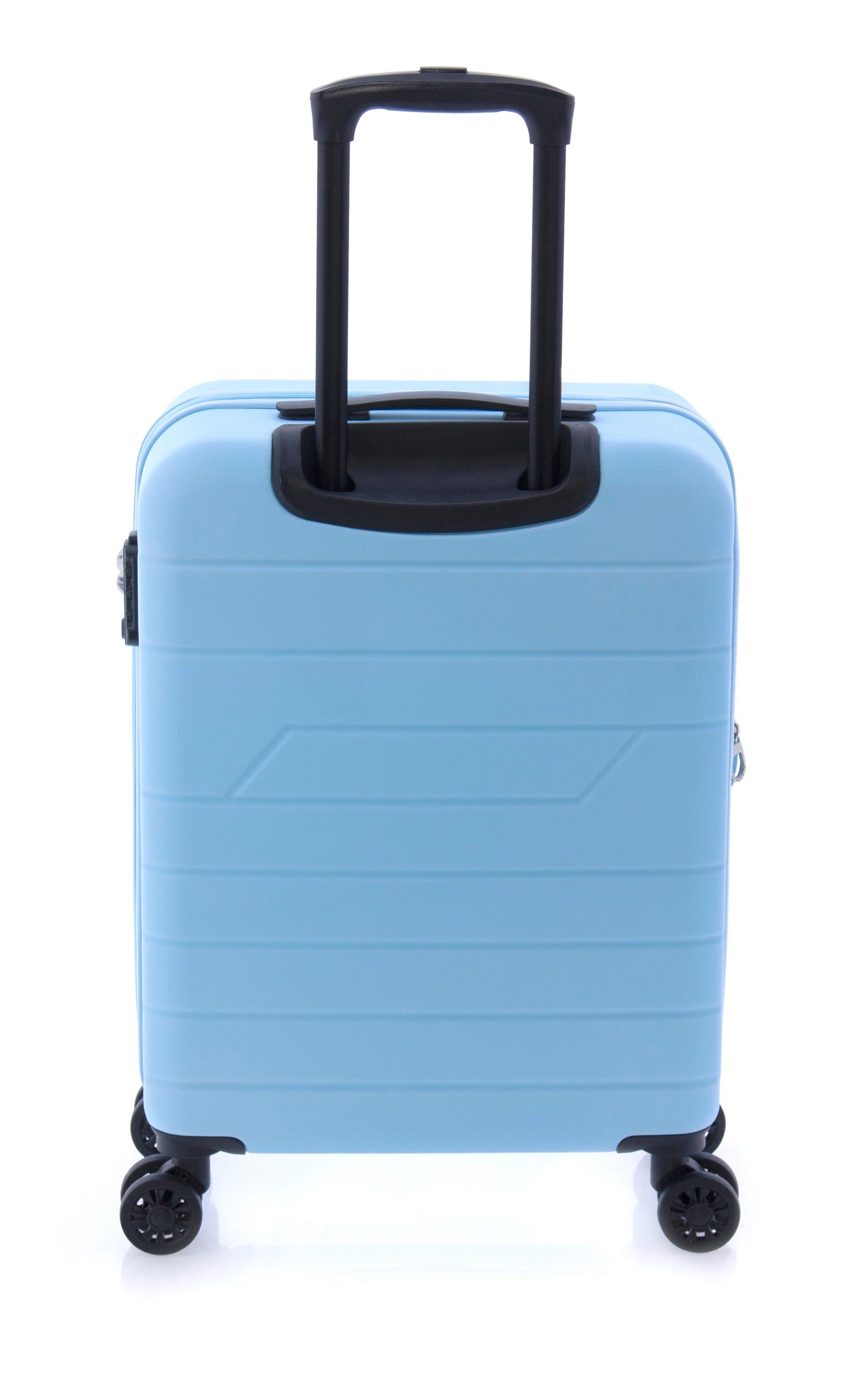 GLADIATOR Handgepäck-Trolley Koffer - Farben: blau, rot, cm, Volumen: Dehnfalte, 4 Liter, hellblau, minzgrün, 36/40 Rollen, schwarz, TSA-Schloss, gelb 55