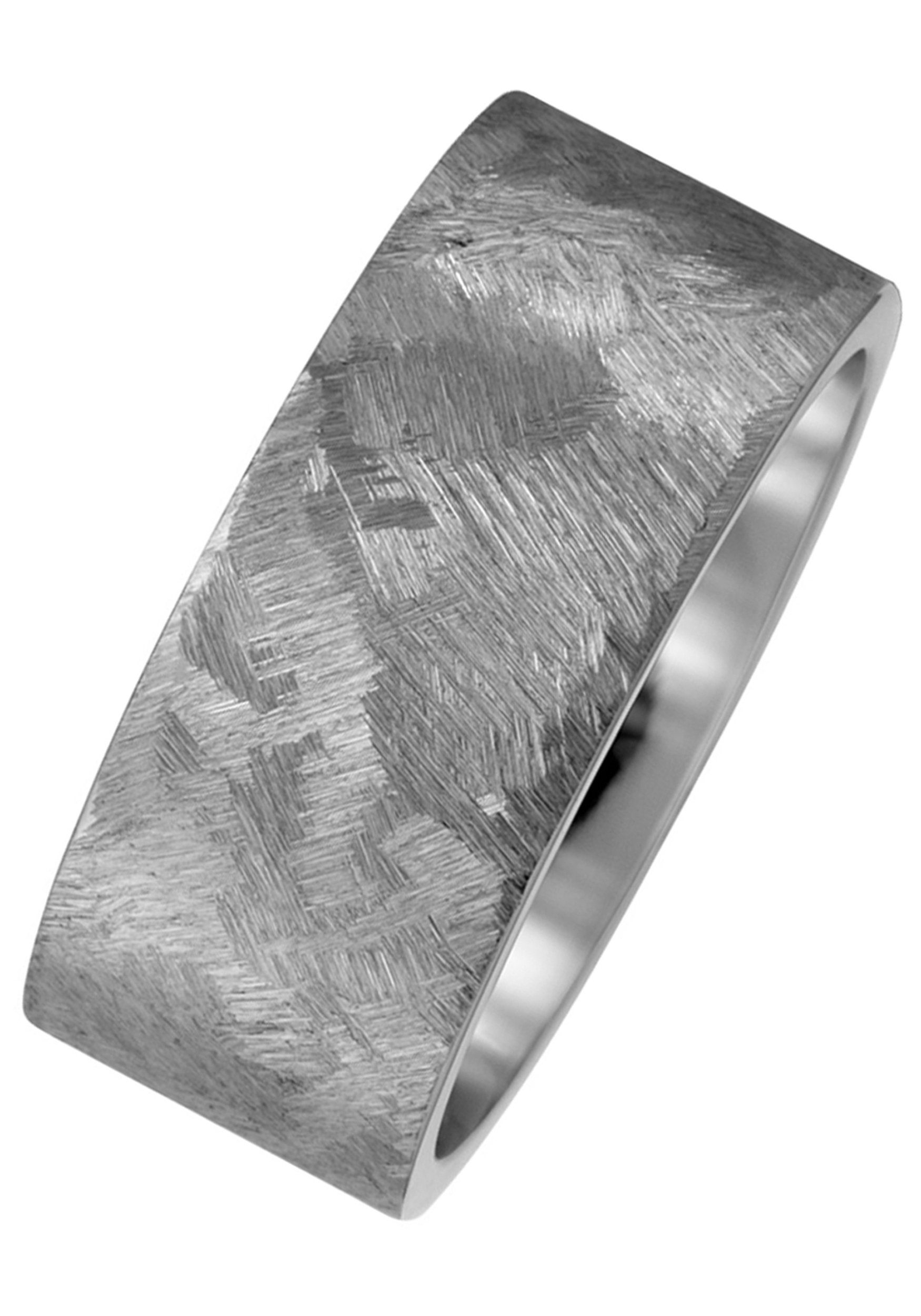 JOBO Partnerring Breiter Ring Titanring Herrenring, Titan matt