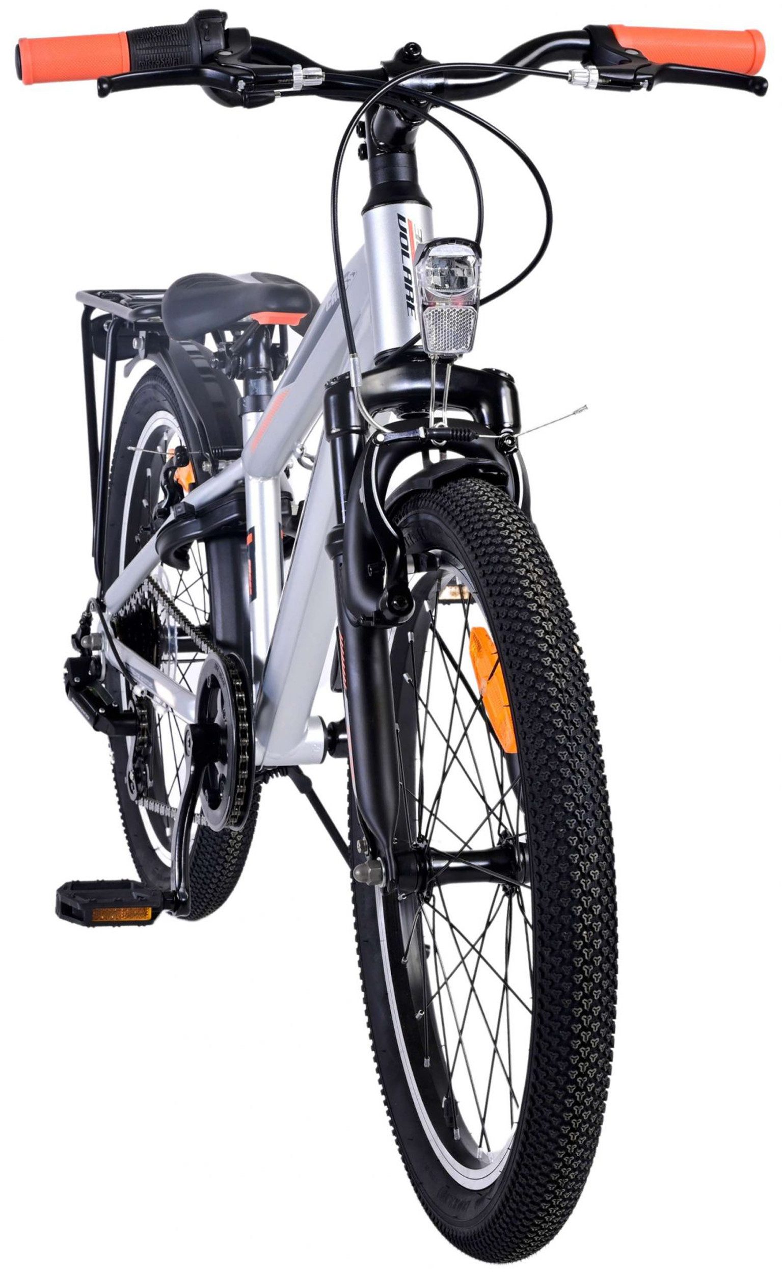 TPFSports Kinderfahrrad Volare Cross 20 Zoll mit Rücktritt und Handbremse, 6 Gang, (Jungsfahrrad - Jungen Kinderrad - 6 Gänge - Sicherheitsgriffe), Kinderfahrrad 20 Zoll - Jugend Fahrrad - Kinder Jugend Fahrrad Silber