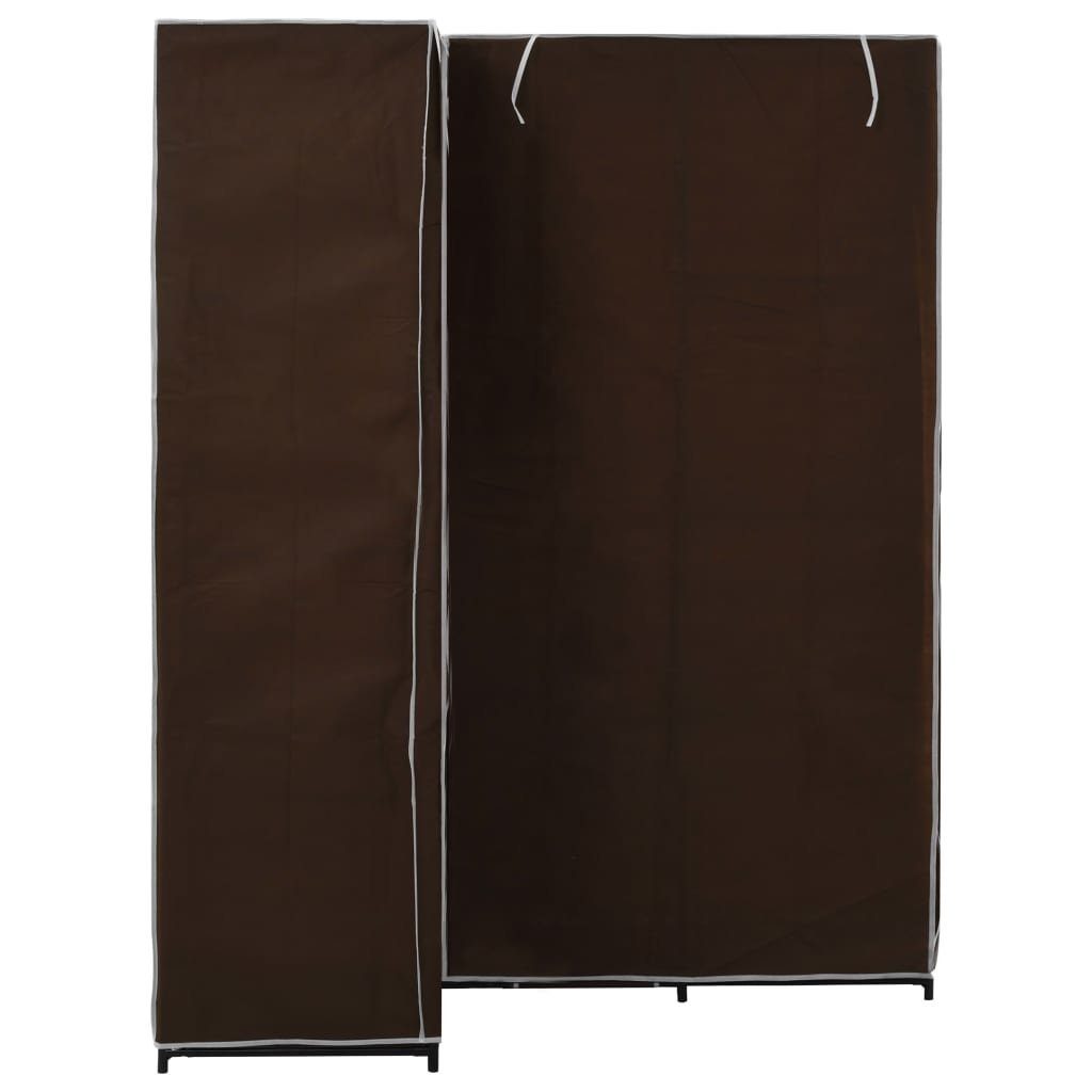 vidaXL Stoffschrank Eckkleiderschrank Braun 130 x 87 x 169 cm (1-St)