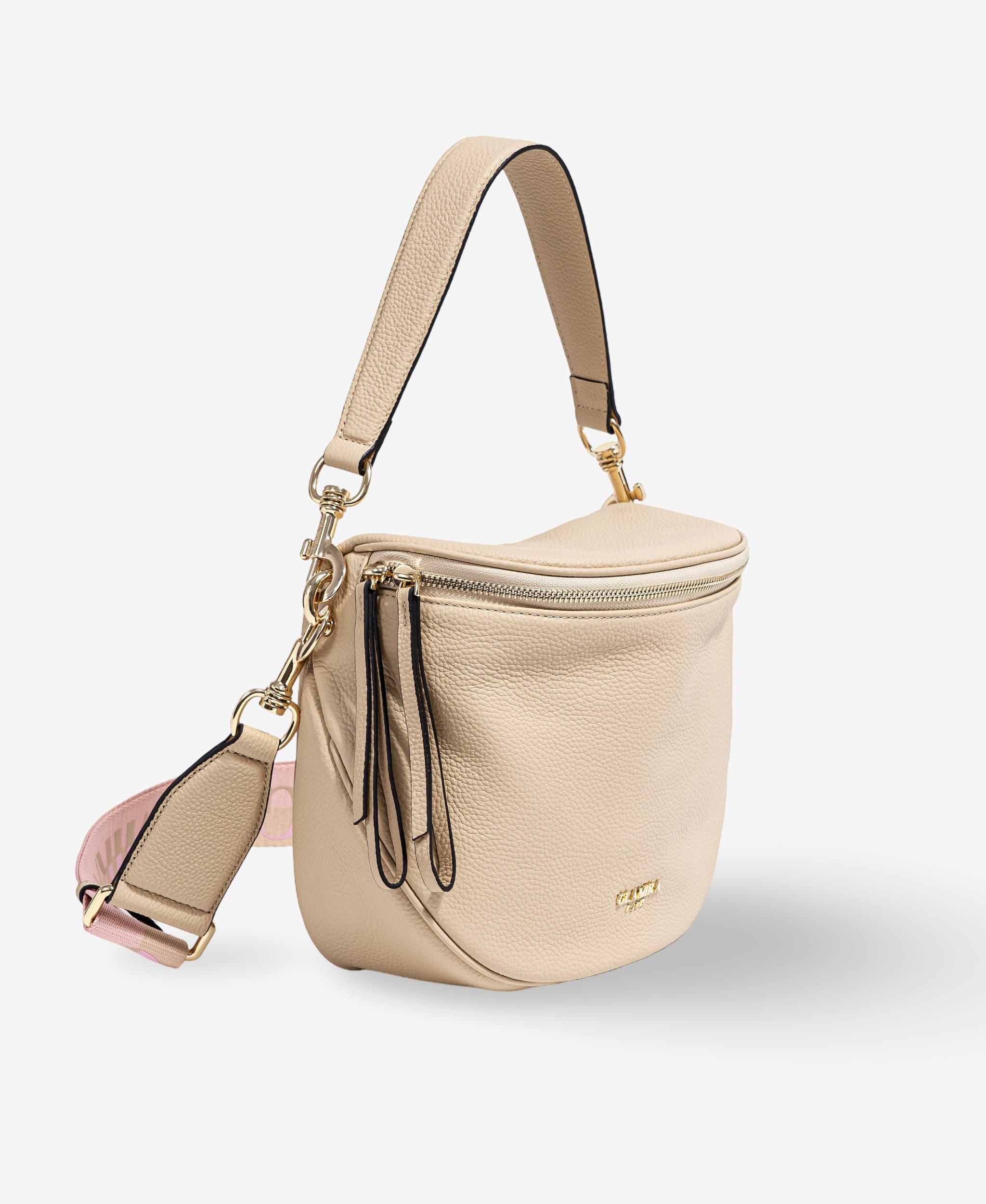 GLAMIRA Umhängetasche GoAnywhere Beige Umhängetasche (1-tlg), echt Leder