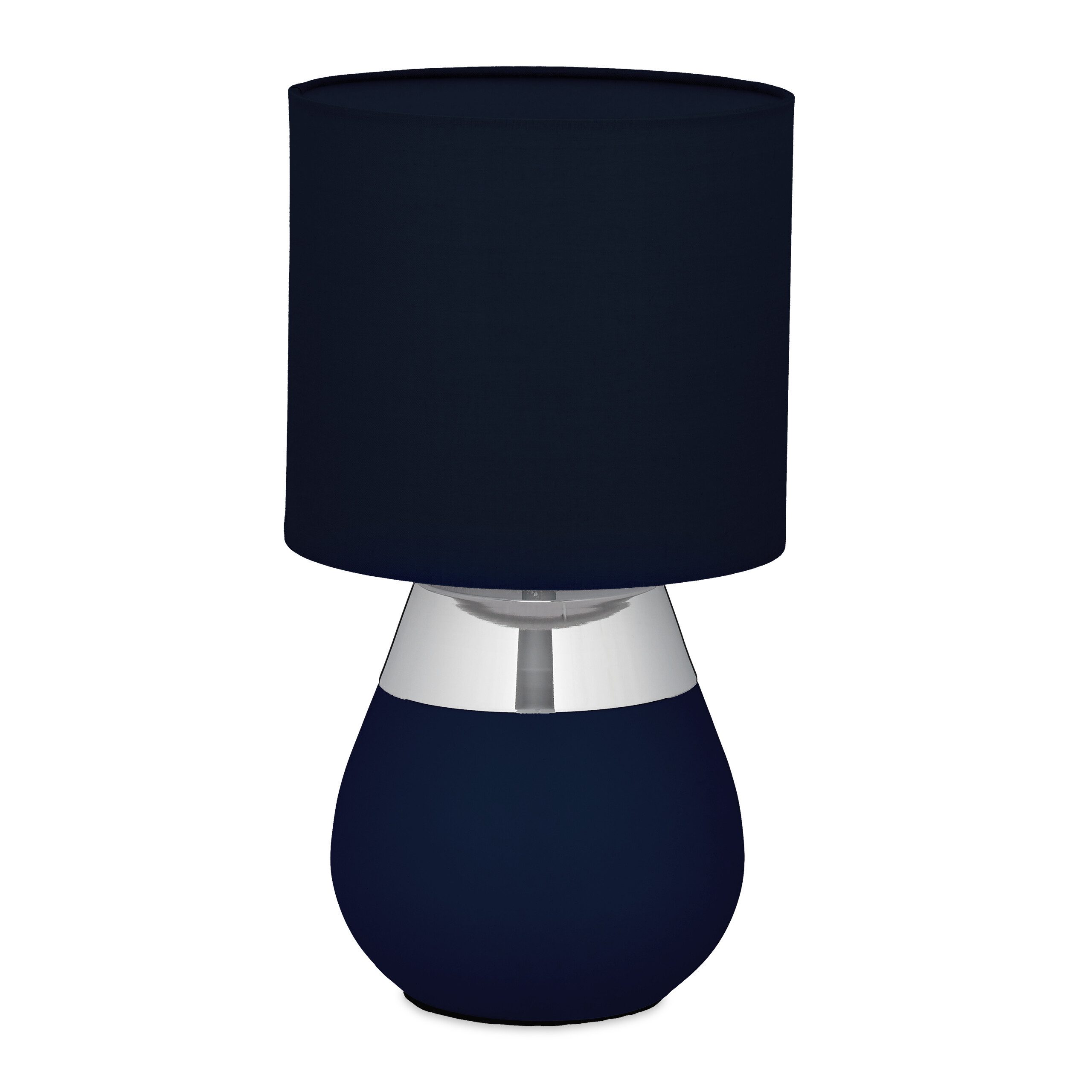 relaxdays Nachttischlampe Tischlampe mit Stoffschirm, Ein-/Ausschalter, günstig online kaufen