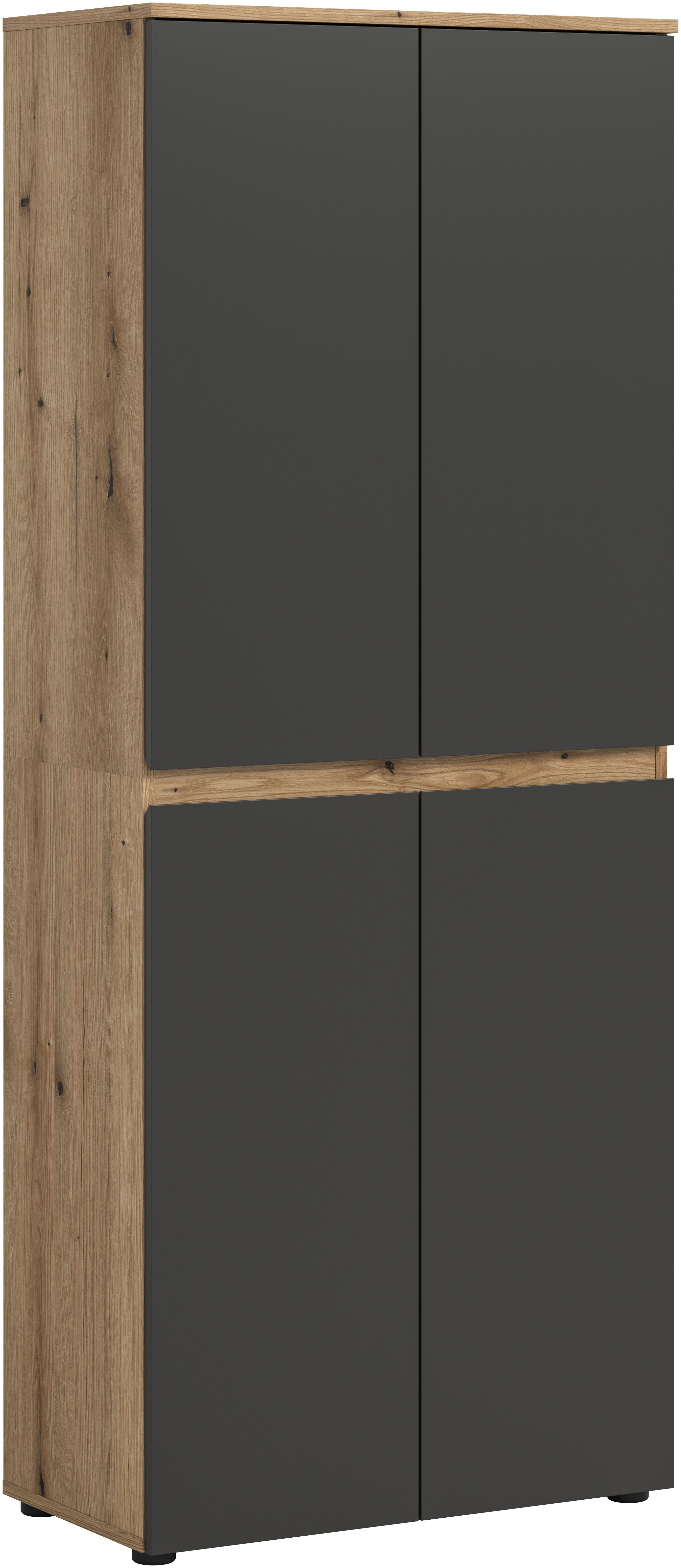 Home affaire Mehrzweckschrank CIPELA, 70x175 cm, viel Stauraum, variable Einlegeböden, Kleiderstange (1-St., in vielen verschiedenen Trendfarben verfügbar) Schuhschrank, Kleiderschrank, Universalschrank, Aktenschrank, Schrank