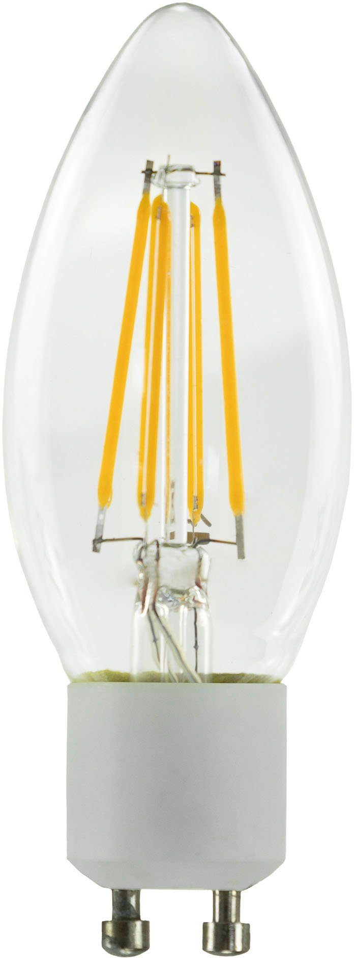 SEGULA LED-Leuchtmittel Kerze - Kerze 1 GU10, GU10, klar, St., CRI LED Warmweiß, dimmbar 2700K, GU10, LED 3,2W, - 90