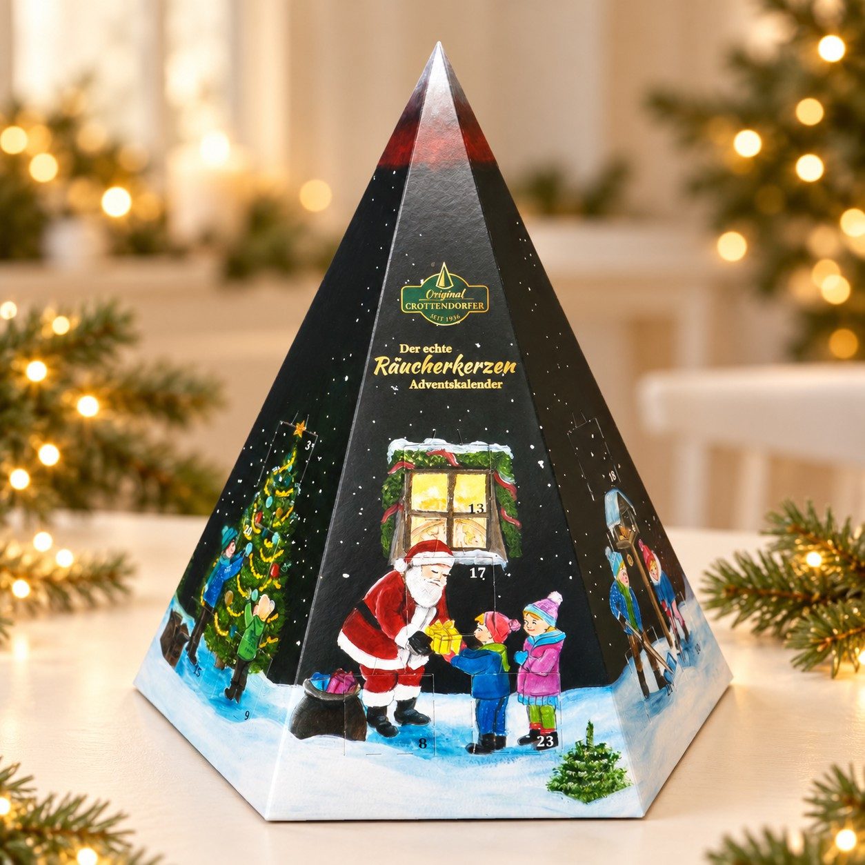 Crottendorfer Adventskalender Crottendorfer Räucherkerzen-Adventskalender-Pyramide, neues Motiv 2026