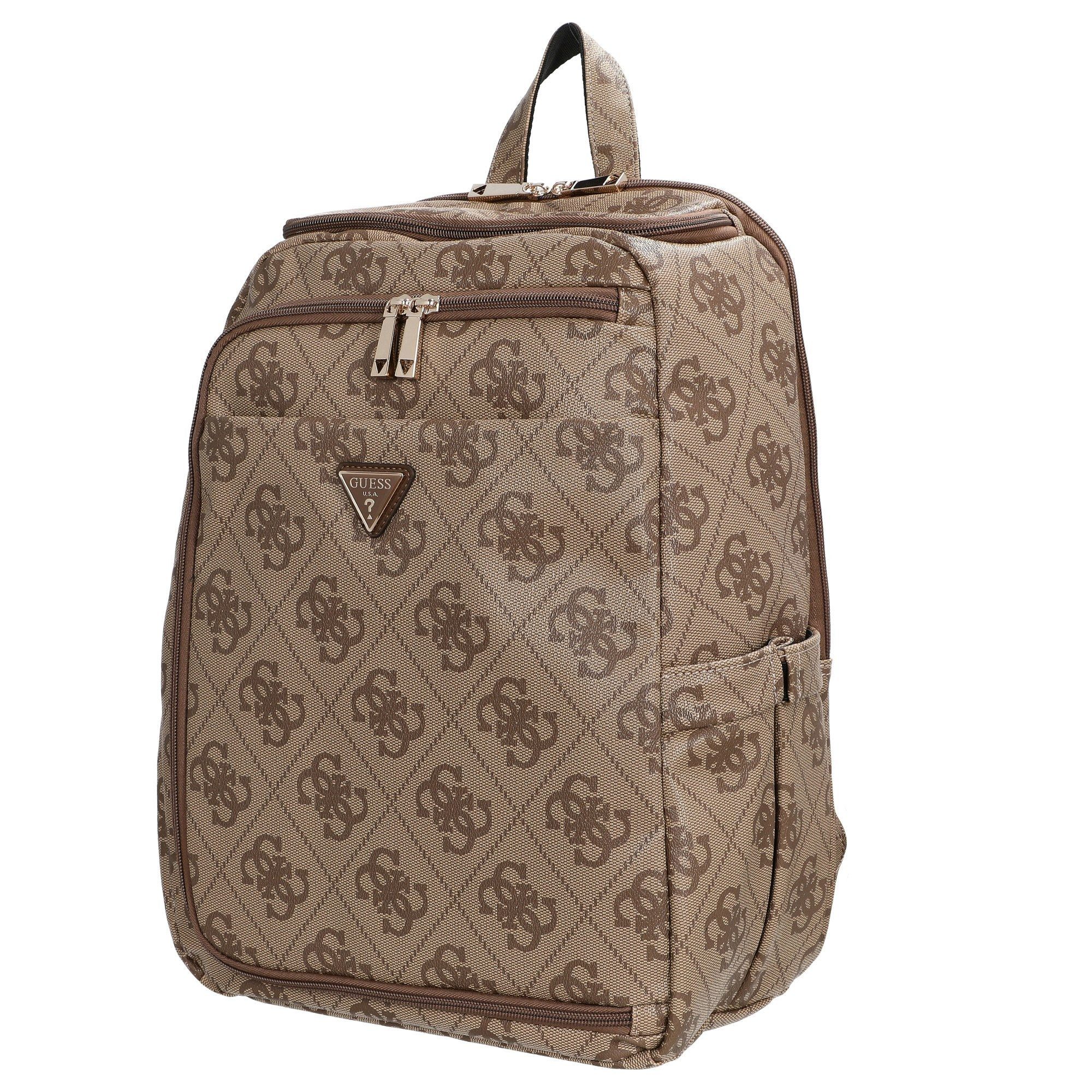 Guess Rucksack Berta U-Zip - Rucksack (latte logo/brown) günstig online kaufen