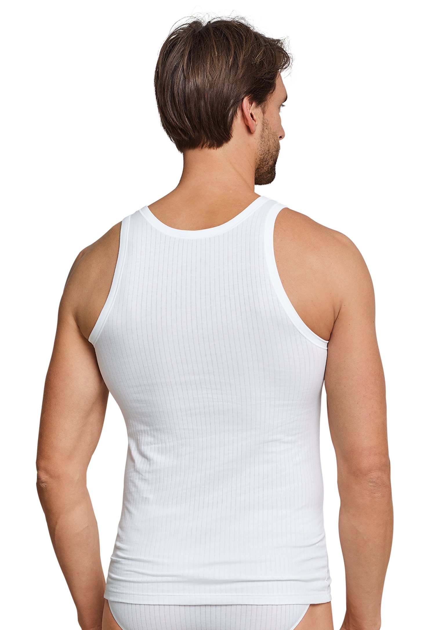 Schiesser Unterhemd Authentic (2er-Pack) mit Nadelzug-Muster