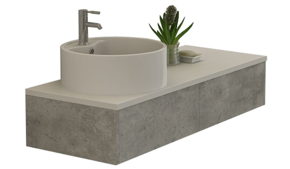 Jet-Line Badmöbel-Set Badset BIEL Betonoptik