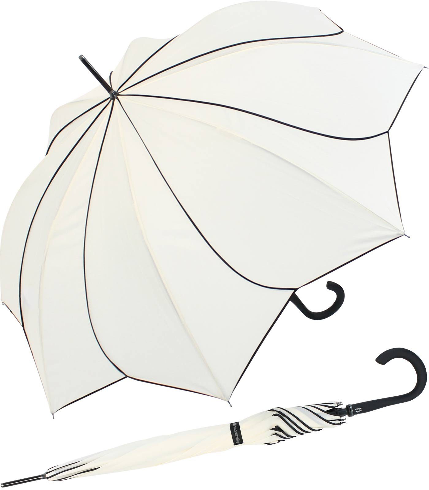 Pierre Cardin Langregenschirm Damen groß stabil mit Automatik - Sunflower, fällt durch sein besondere Form und die Kontraste auf