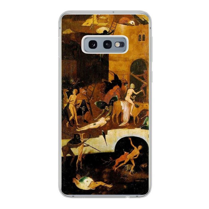 MuchoWow Handyhülle Heuwaage rechter Flügel des Triptychons - Gemälde von Hieronymus Bosch Phone Case Handyhülle Samsung Galaxy S10e Silikon Schutzhülle