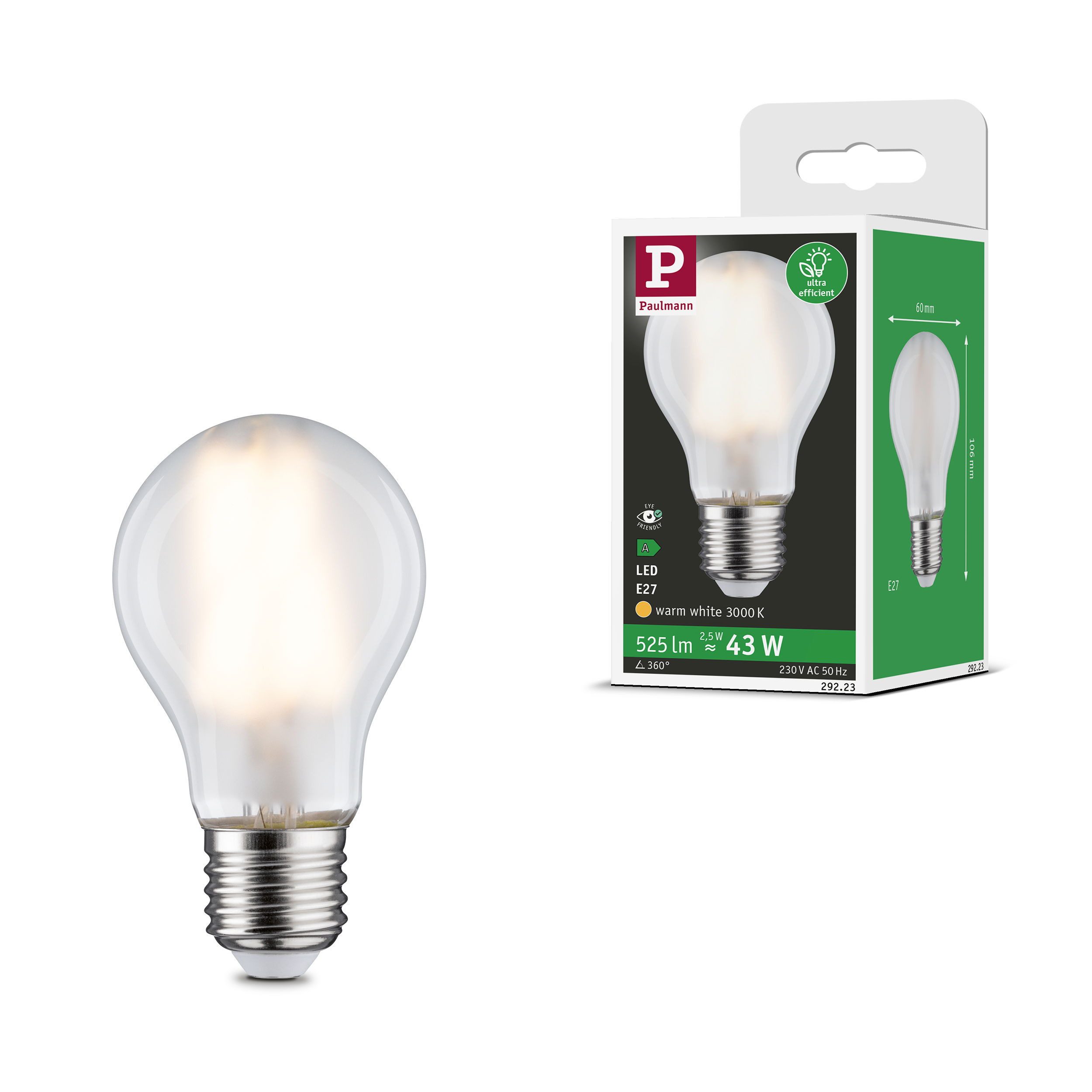Paulmann LED-Leuchtmittel Eco-Line Filament 230V LED Birne E27 1er-Set 525l günstig online kaufen