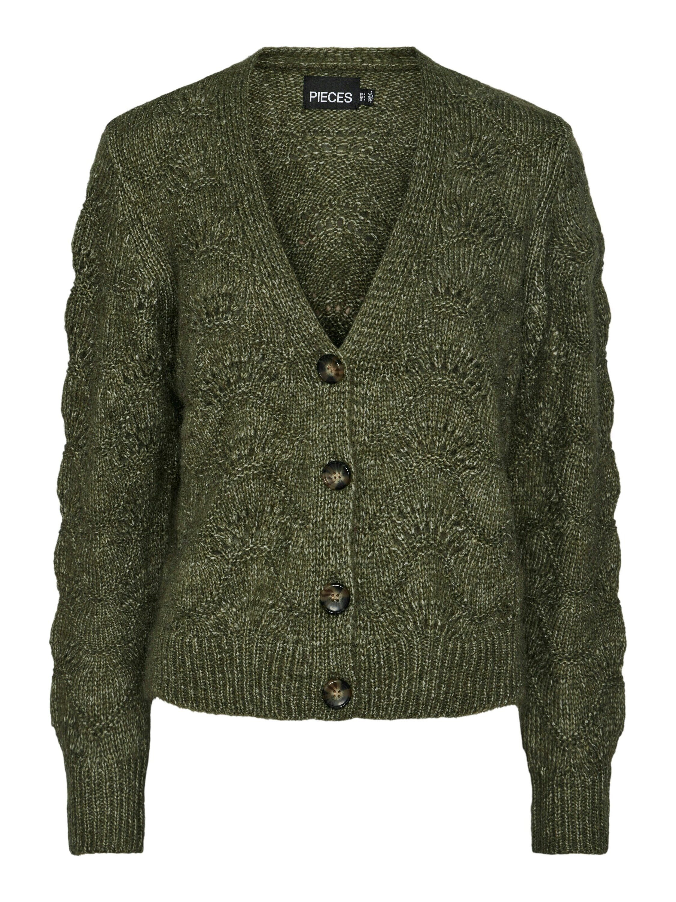 PIECES Damen Strickjacke PCBREE - Leichter Sommercardigan Mit Rundhalsausschnitt