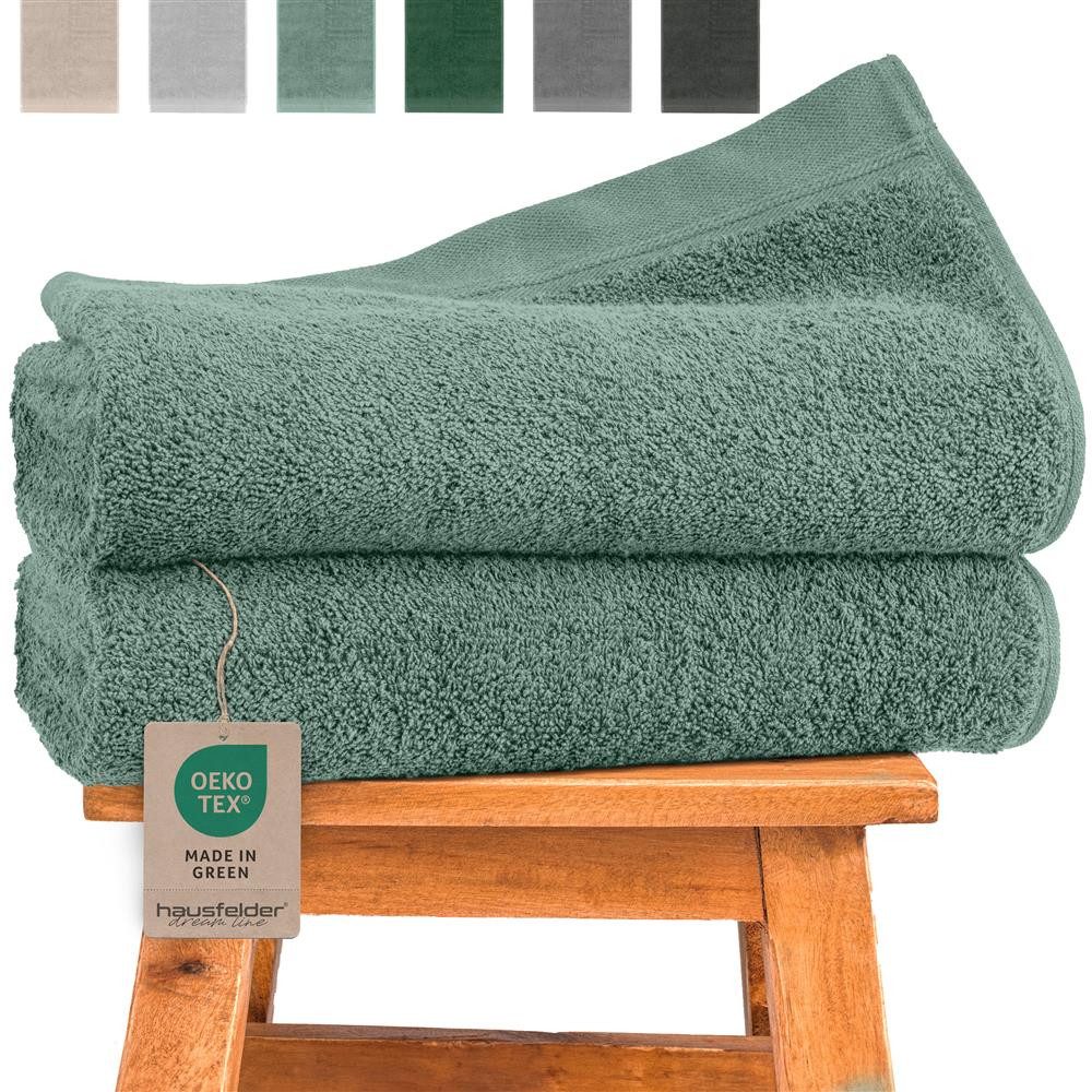 Hausfelder Handtücher Premium Duschtuch 2er Set (Hellgrün, 2 Duschtücher 70 günstig online kaufen