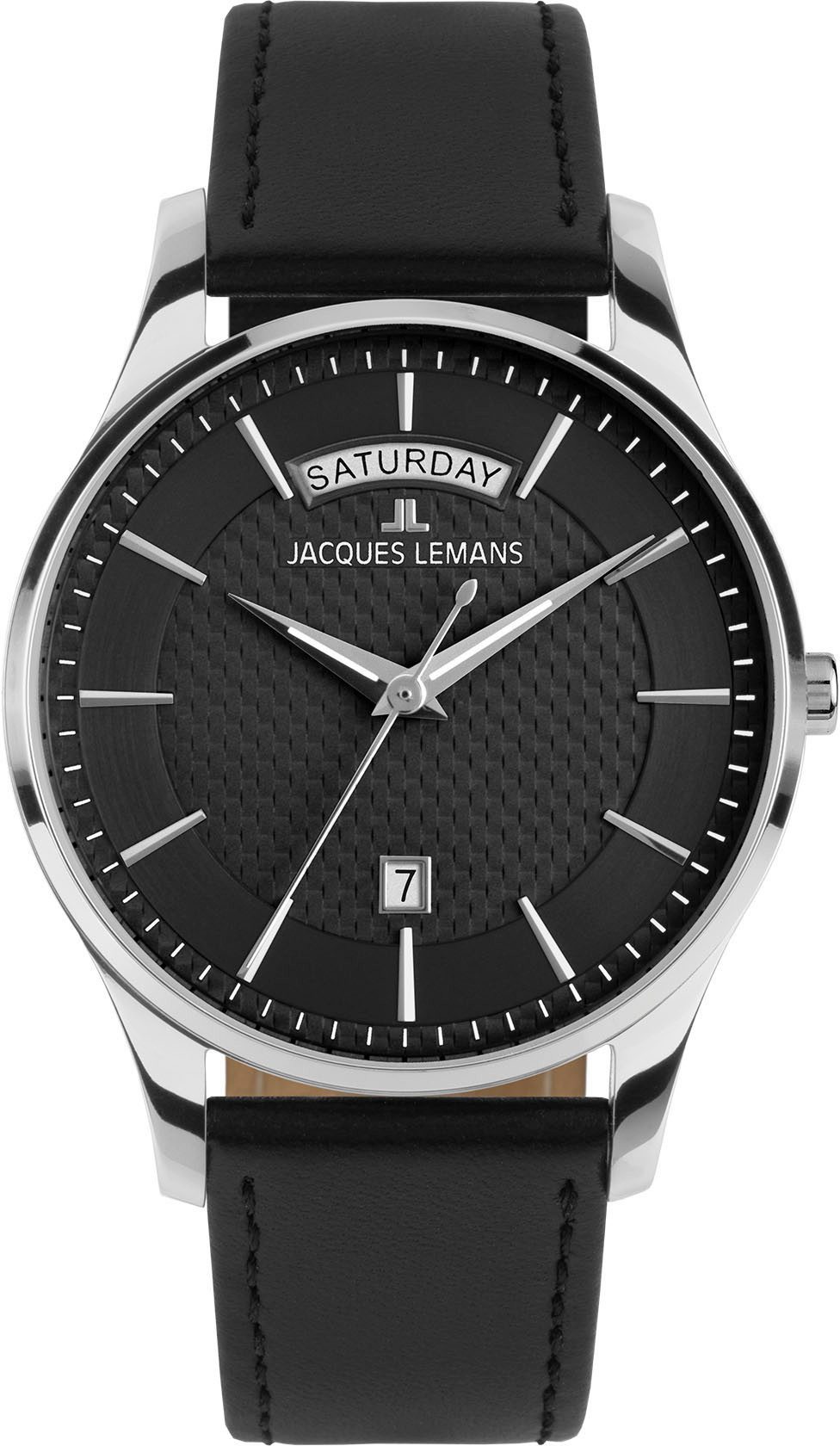 Jacques Lemans Quarzuhr London 1-2193A, Armbanduhr, Herrenuhr, Lederarmband günstig online kaufen