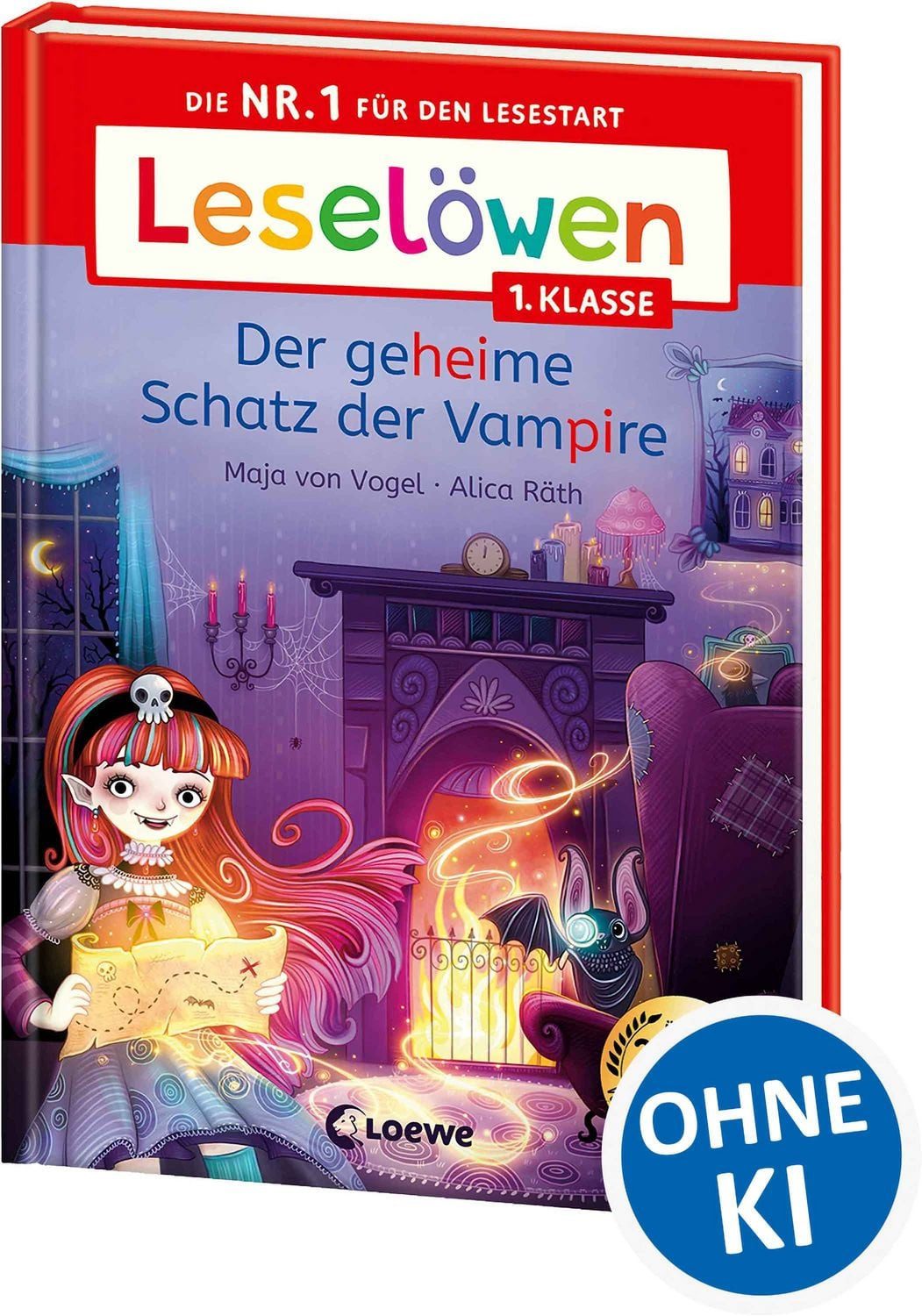 Leselöwen 1. Klasse - Der geheime Schatz der Vampire / Maja von Vogel, Die Nr. 1 für den Lesestart - Mit Leselernschrift ABeZeh - Erstlesebuch für Kinder ab 6 Jahren