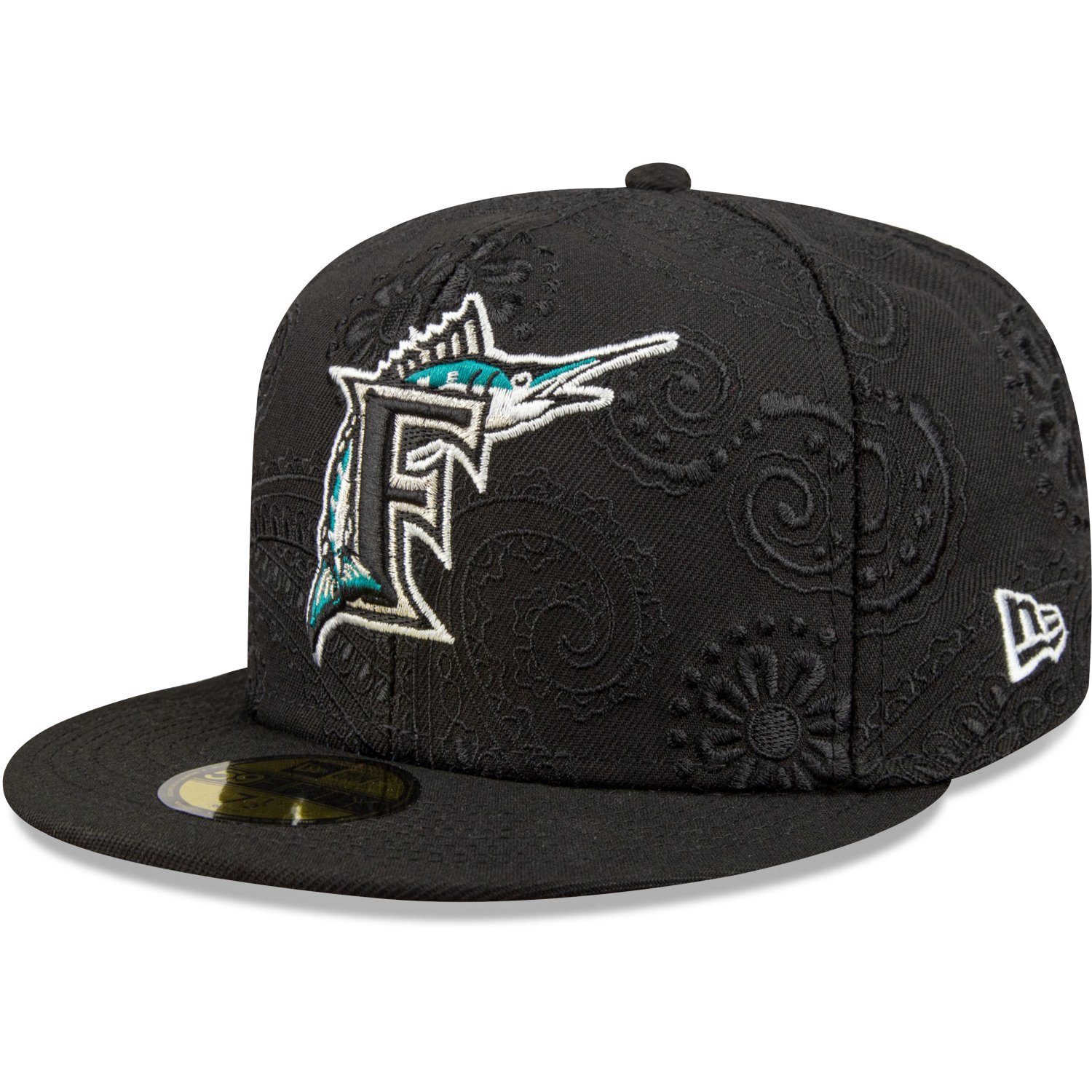 New Era Fitted Cap 59Fifty SWIRL PAISLEY Miami Marlins