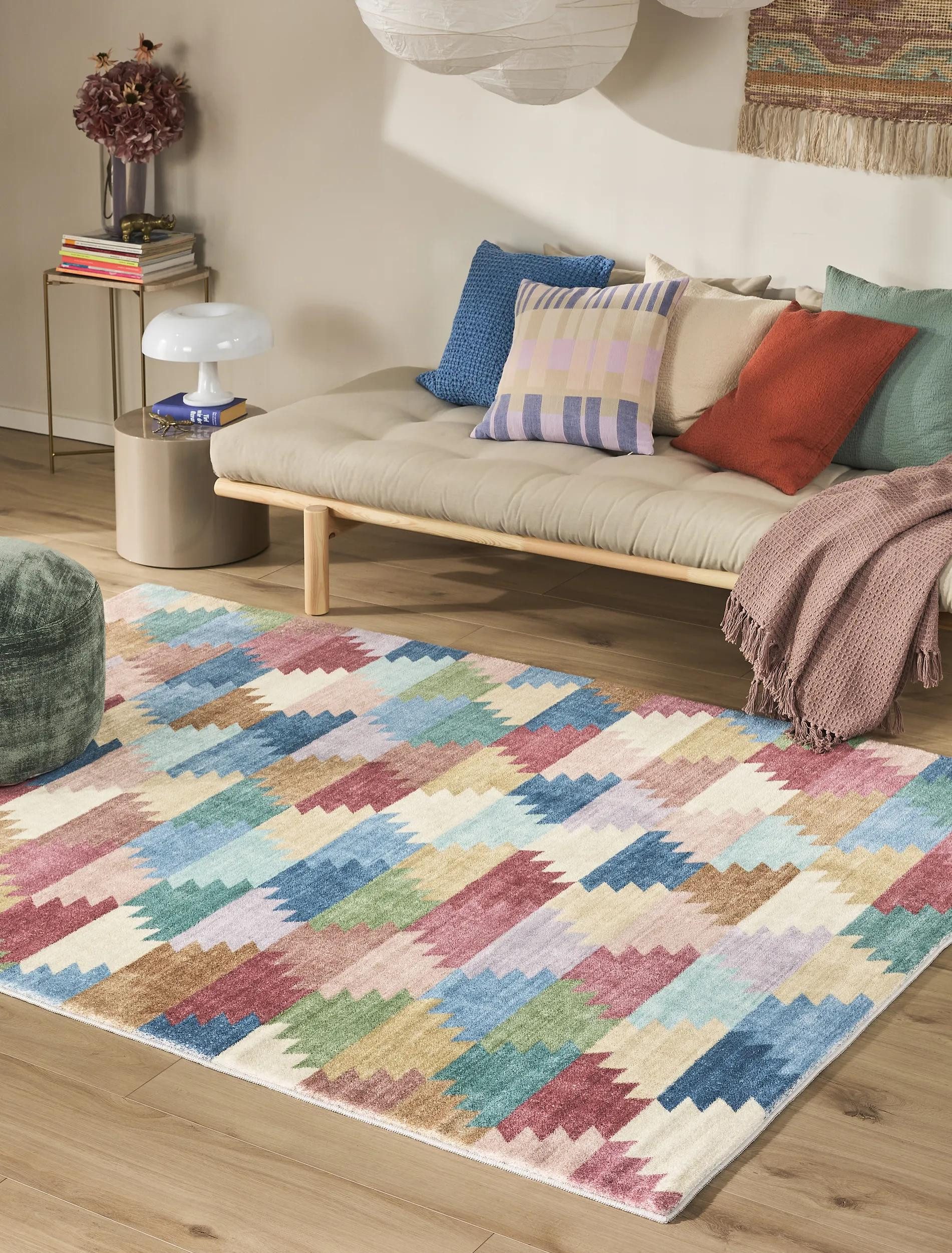 benuta Teppich Mara, rechteckig, Höhe: 6 mm, Teppich Wohnzimmer, Schlafzimmer, Esszimmer, Flur, Kunstfaser, Cozy