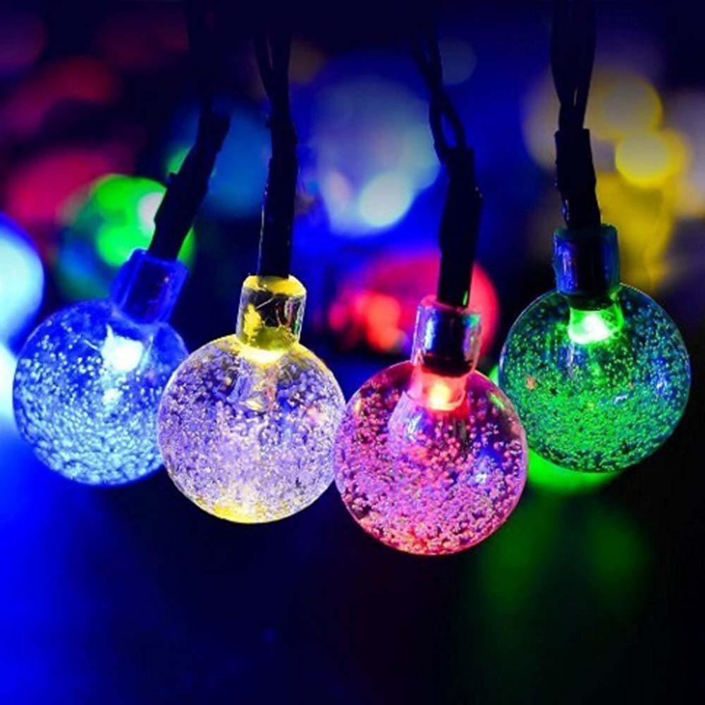 Salcar LED Solarleuchte LED Kugel-Lichterkette Außen Solar Gartenleuchte Weihnachtsdeko, 2-Leuchtmodi