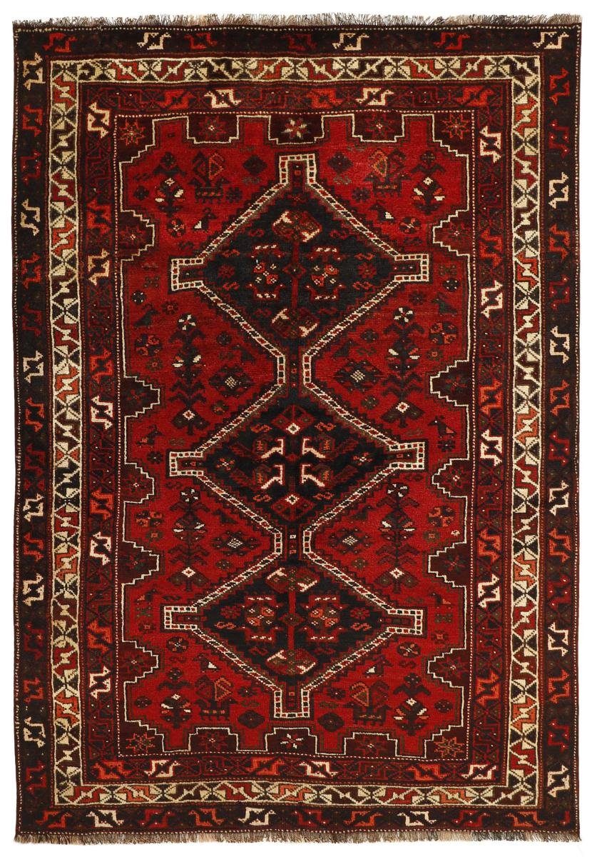 Orientteppich Shiraz 146x215 Handgeknüpfter Orientteppich / Perserteppich, Nain Trading, rechteckig, Höhe: 10 mm