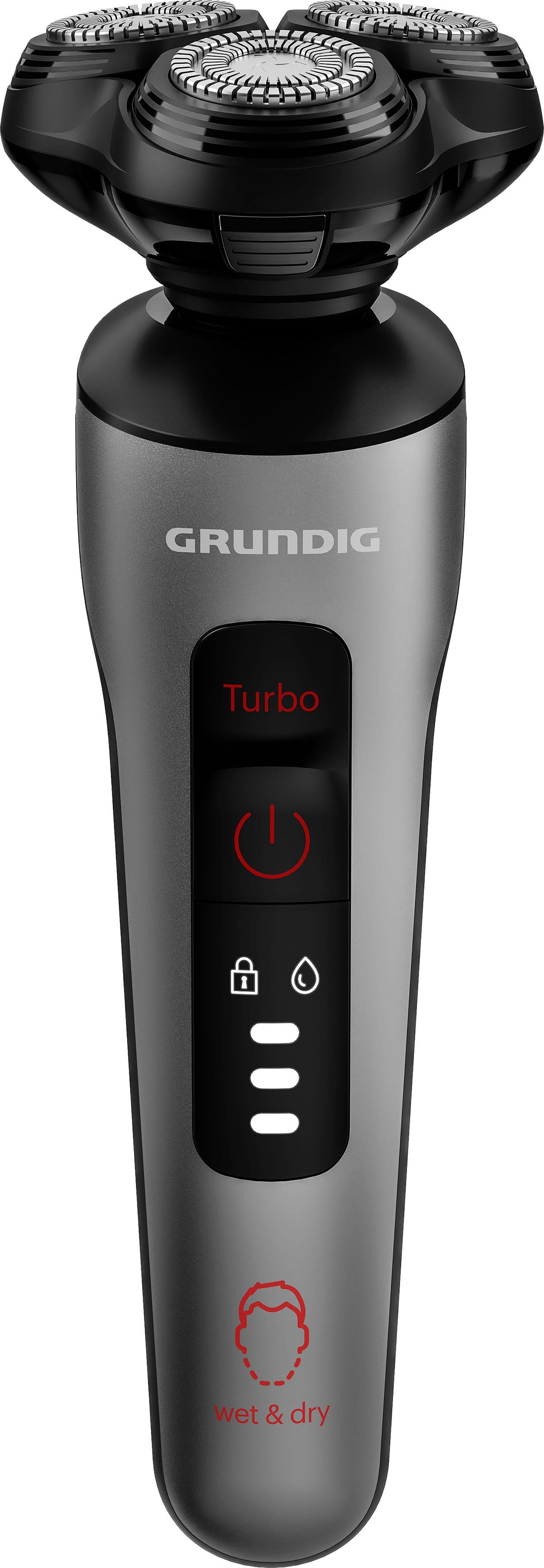 Grundig Elektrorasierer Herrenrasierer ProClub MS 8130, Aufsätze: 1, Rasierer mit BeardCare Sensor, Titan-Scheren & Wet & Dry