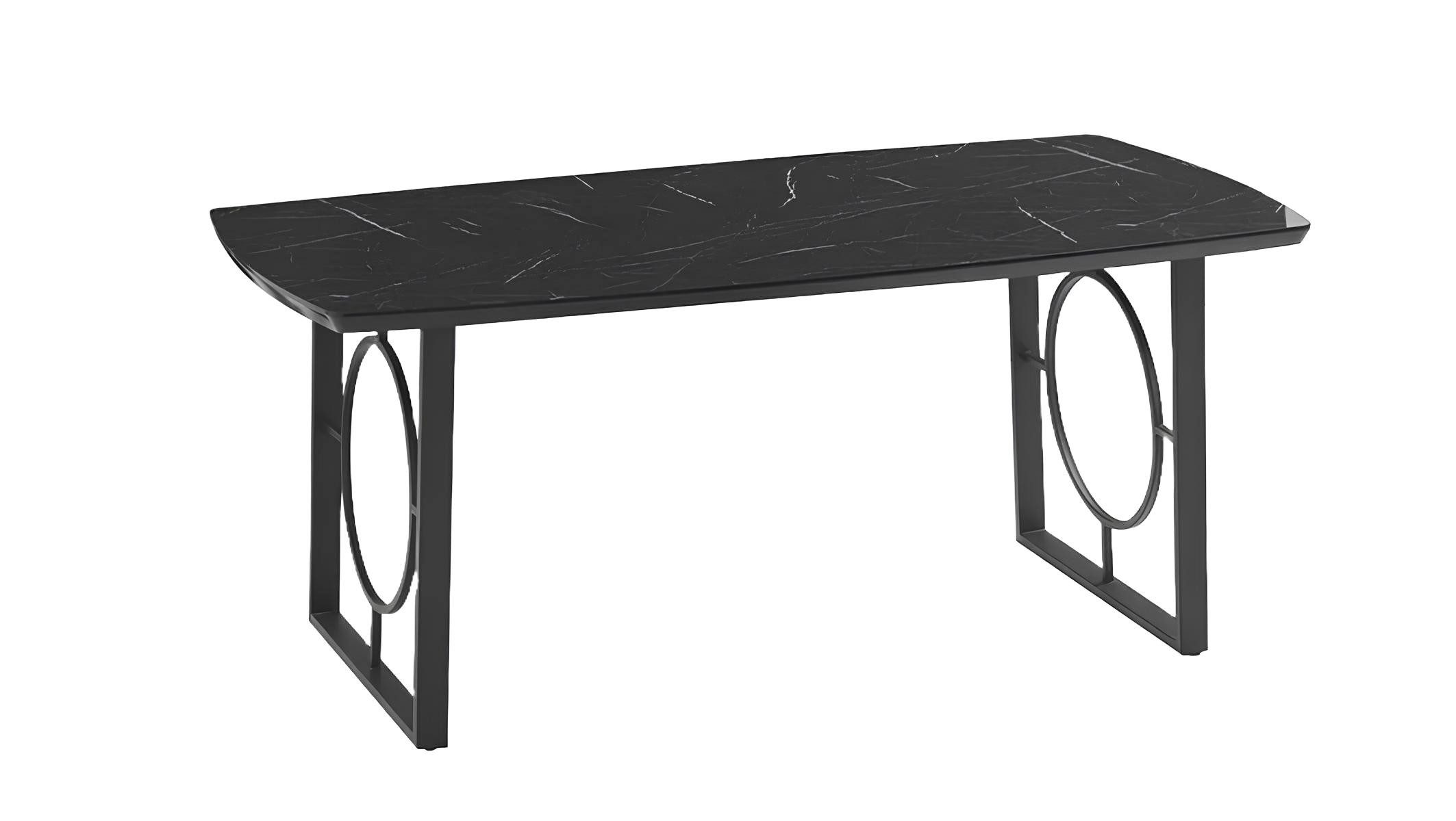 JVmoebel Esstisch Rechteckiger Esstisch aus Holz in Schwarz mit modernem Design (Esstisch), Made in Europa
