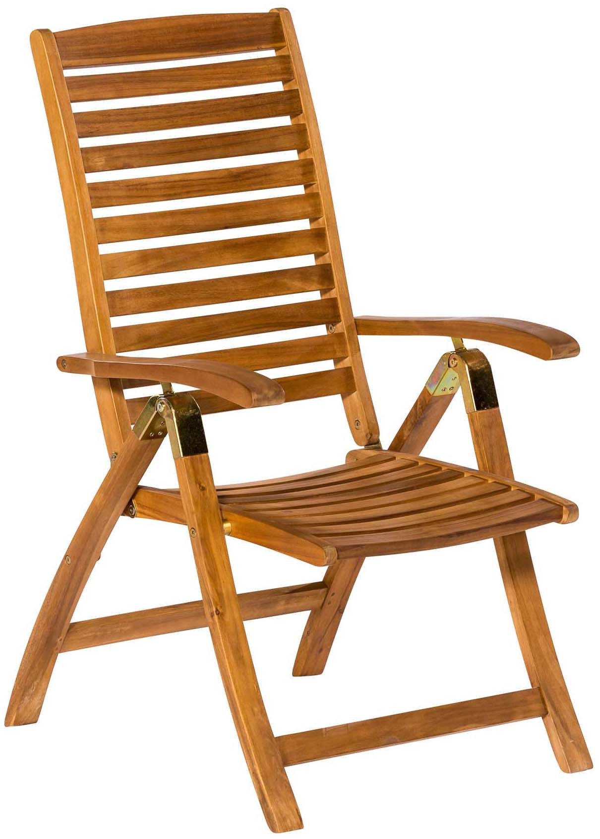 MERXX Garten-Essgruppe Paraiba, (Set, 7-tlg), 6 Klappsessel, 5-fach verstellbar, Ausziehtisch – Bild 4 von 5