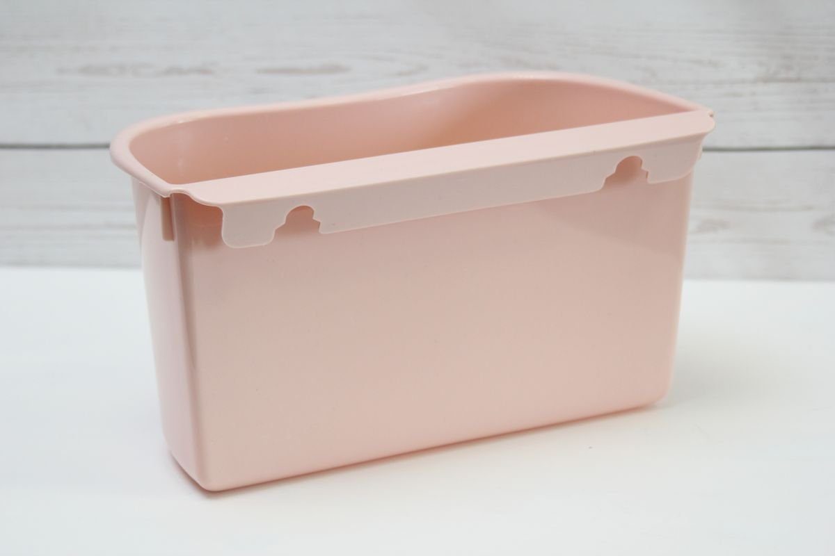 Multi-Küchenaufbewahrungsbox, auch Mülleimer Rosa Kunststoff Biomülleimer 1PLUS Abfalleimer 1PLUS geeignet, Einhängen zum